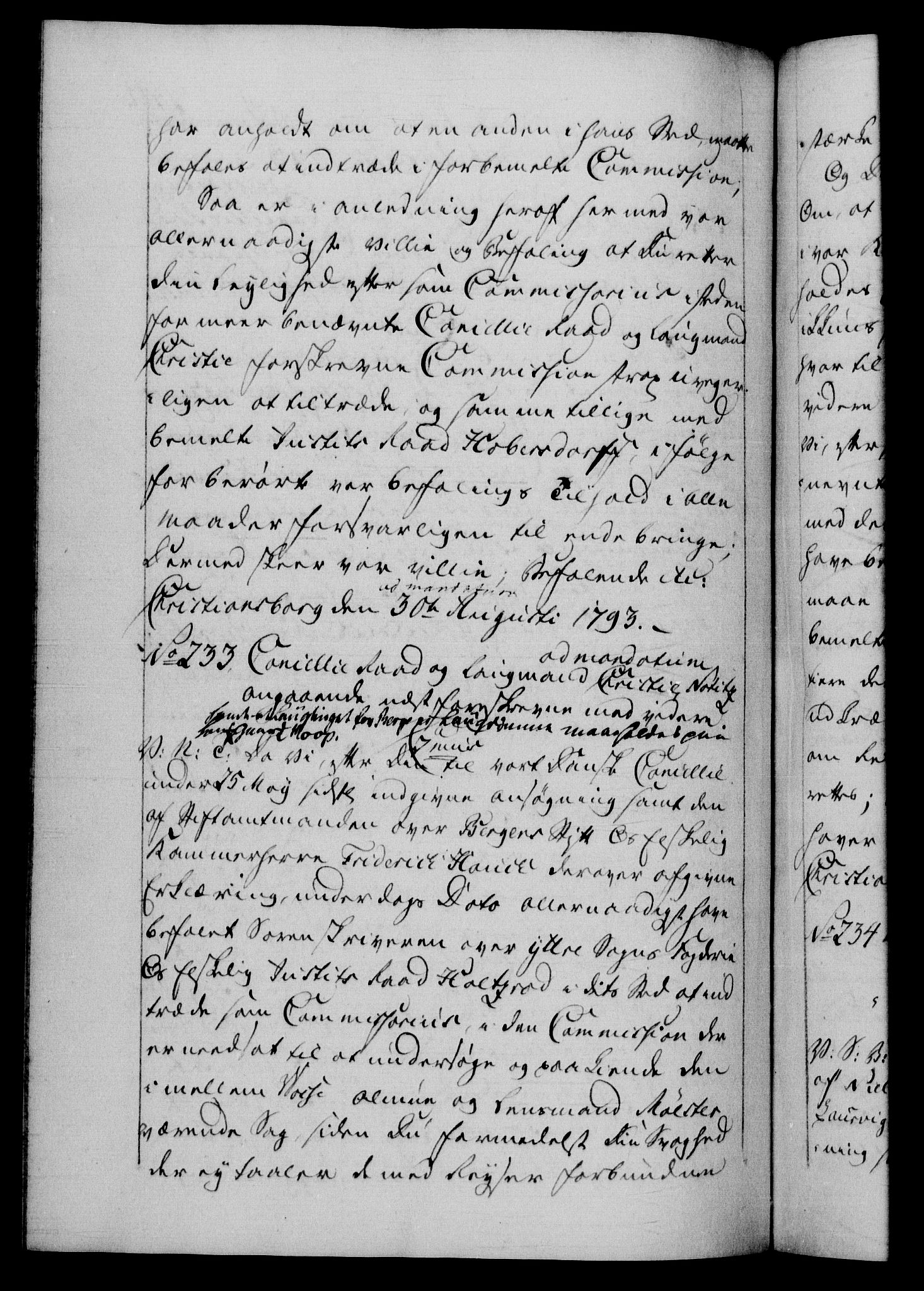 Danske Kanselli 1572-1799, AV/RA-EA-3023/F/Fc/Fca/Fcab/L0045: Norske tegnelser, 1792-1796, s. 247b