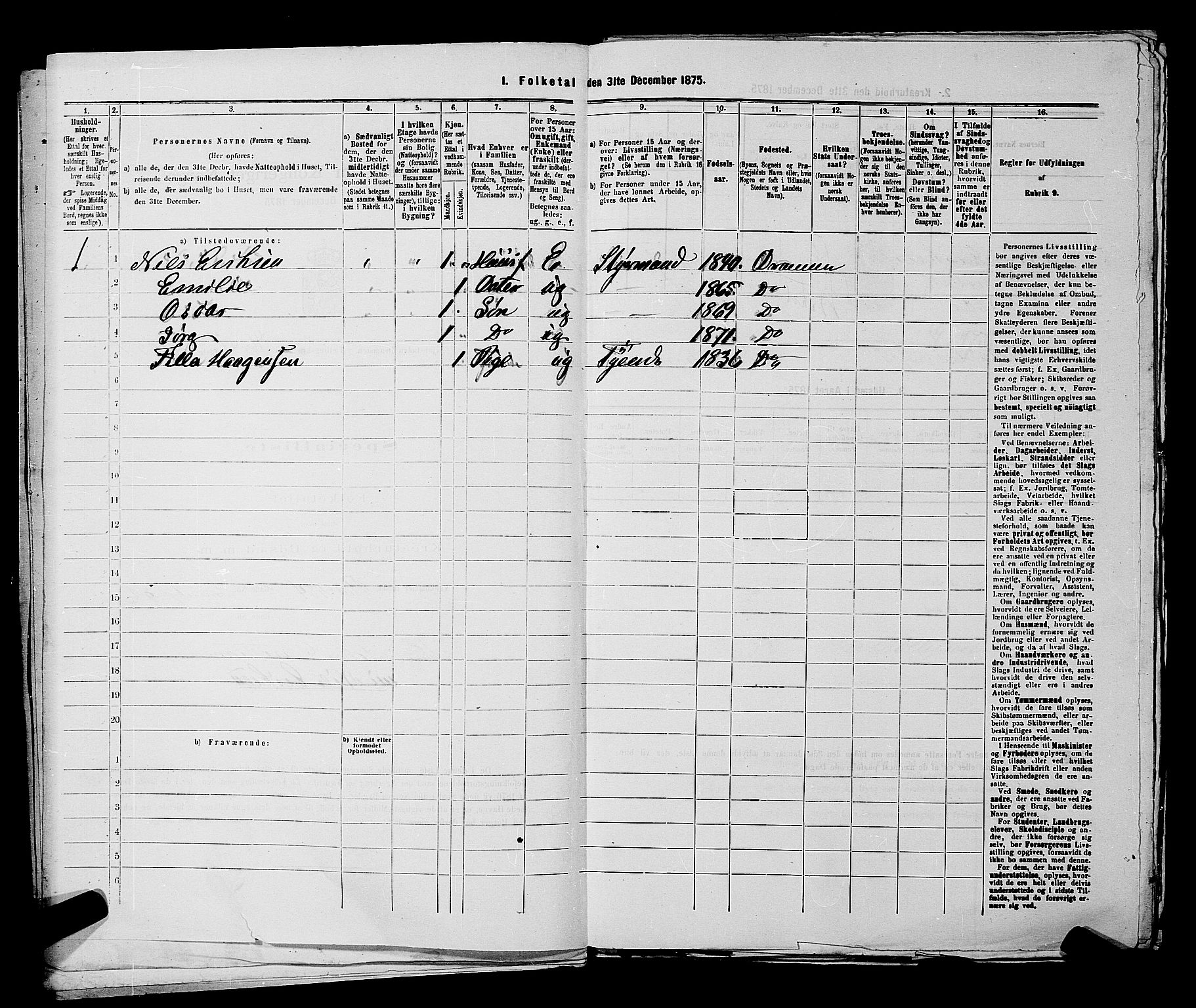 SAKO, Folketelling 1875 for 0602 Drammen kjøpstad, 1875, s. 3767