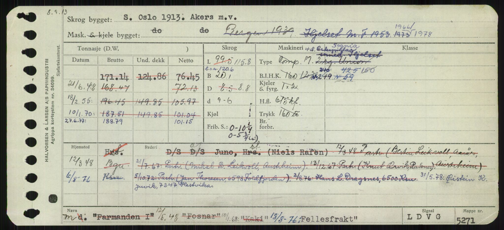 Sjøfartsdirektoratet med forløpere, Skipsmålingen, AV/RA-S-1627/H/Ha/L0002/0001: Fartøy, Eik-Hill / Fartøy, Eik-F, s. 379