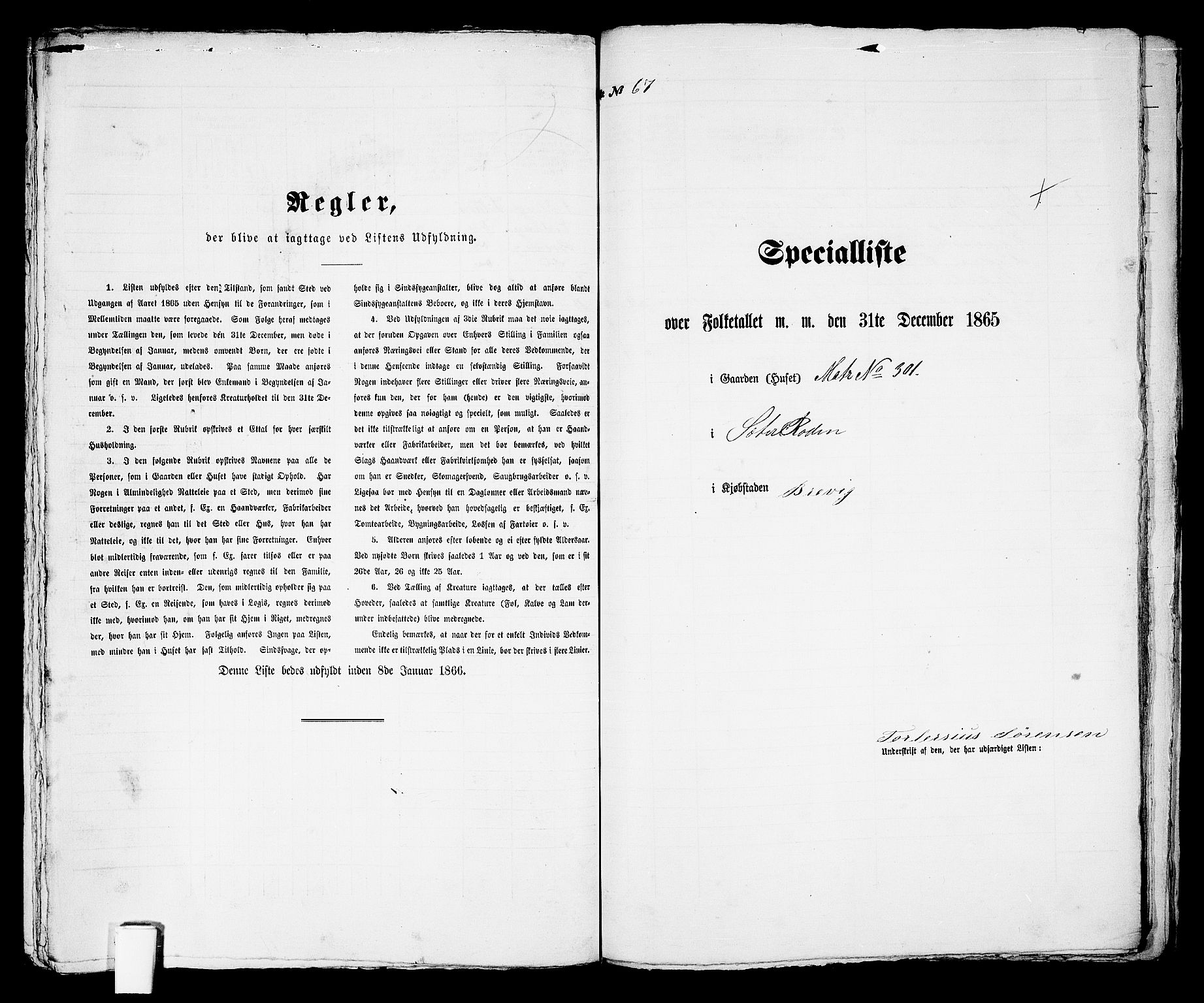 RA, Folketelling 1865 for 0804P Brevik prestegjeld, 1865, s. 345