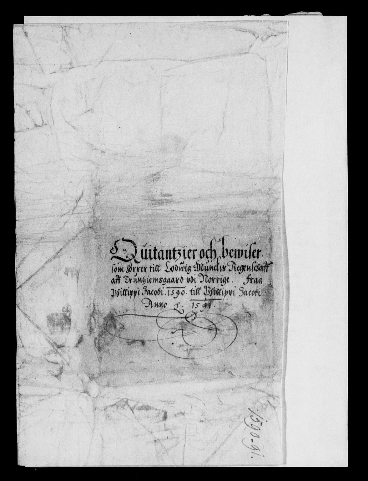 Rentekammeret inntil 1814, Reviderte regnskaper, Lensregnskaper, RA/EA-5023/R/Rb/Rbw/L0001: Trondheim len, 1589-1593