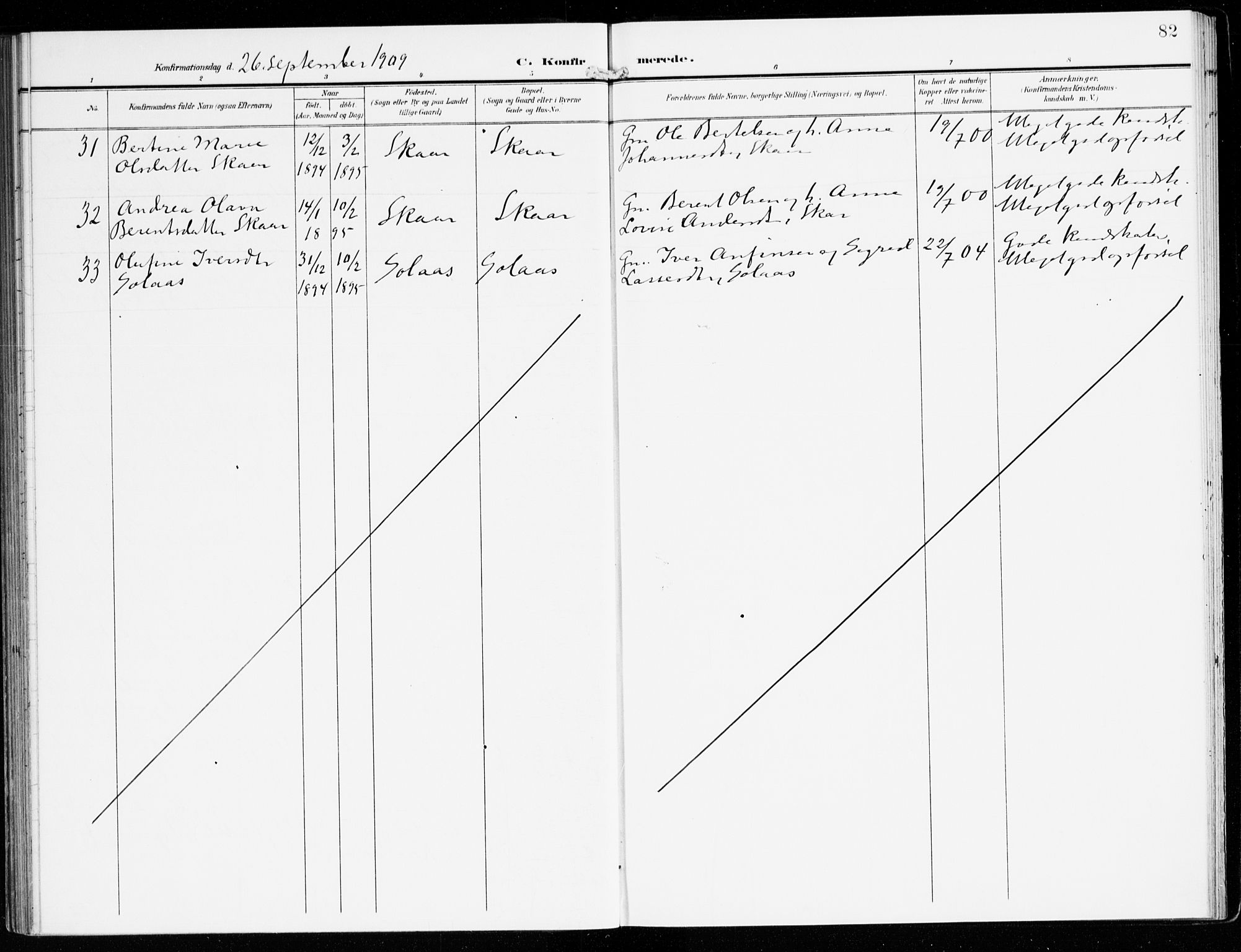 Hyllestad sokneprestembete, AV/SAB-A-80401: Ministerialbok nr. D 2, 1905-1919, s. 82