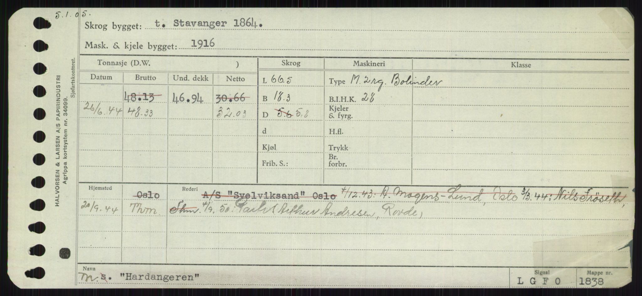 Sjøfartsdirektoratet med forløpere, Skipsmålingen, RA/S-1627/H/Ha/L0002/0002: Fartøy, Eik-Hill / Fartøy, G-Hill, s. 493