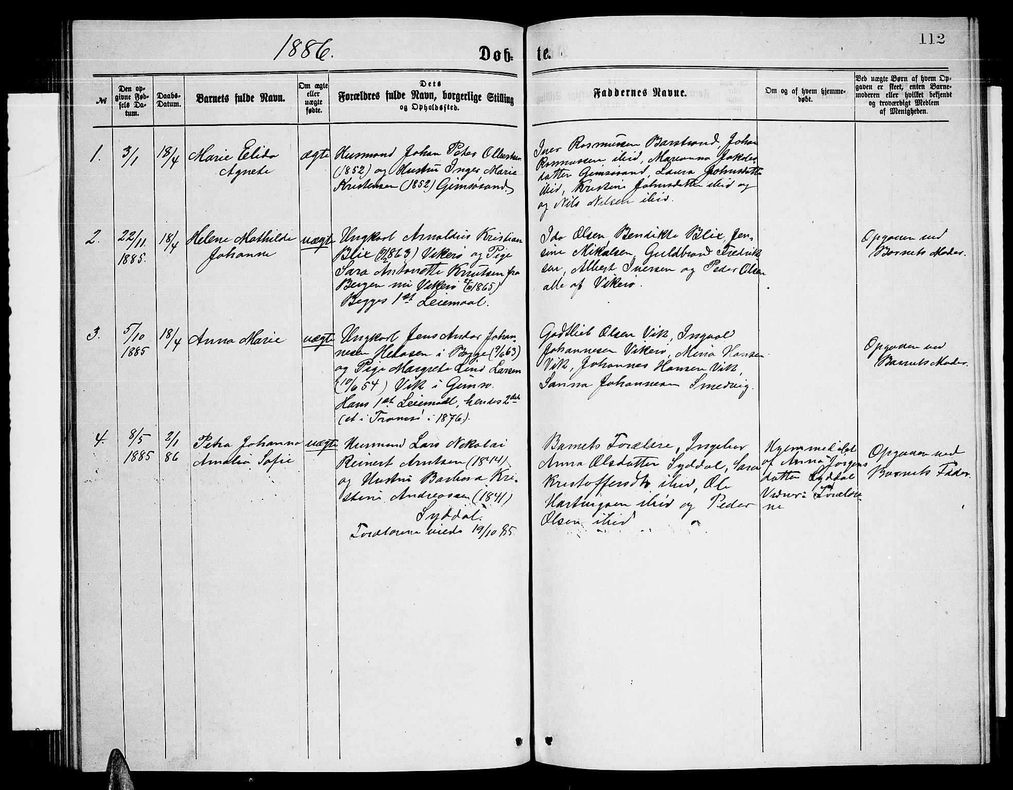 Ministerialprotokoller, klokkerbøker og fødselsregistre - Nordland, SAT/A-1459/876/L1103: Klokkerbok nr. 876C02, 1870-1886, s. 112
