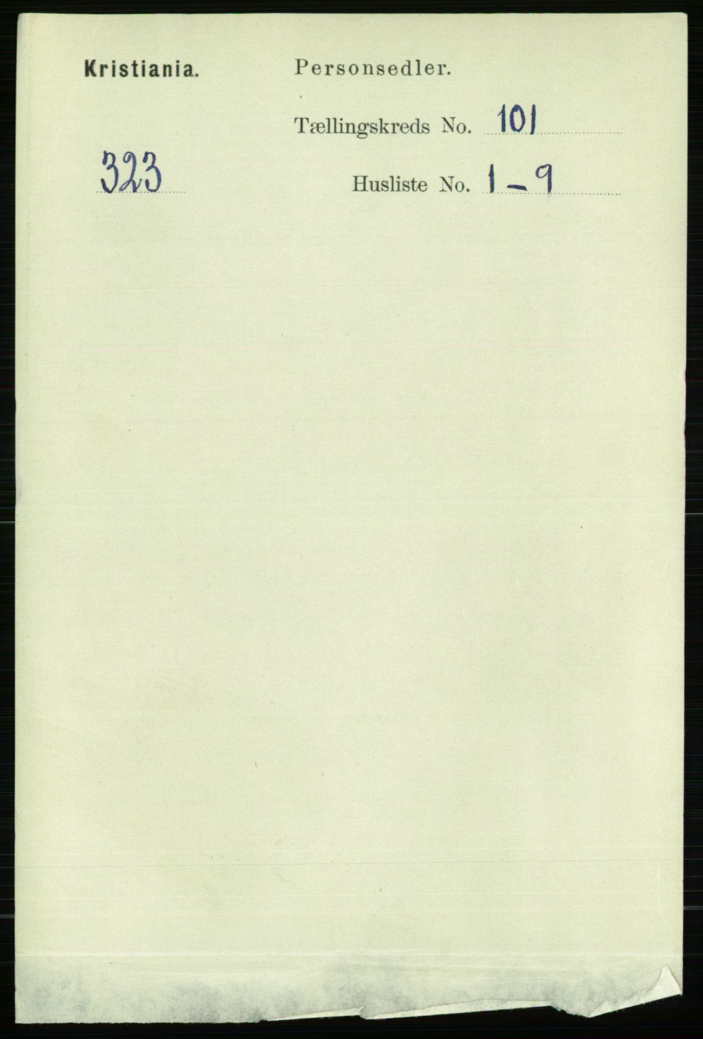 RA, Folketelling 1891 for 0301 Kristiania kjøpstad, 1891, s. 50005