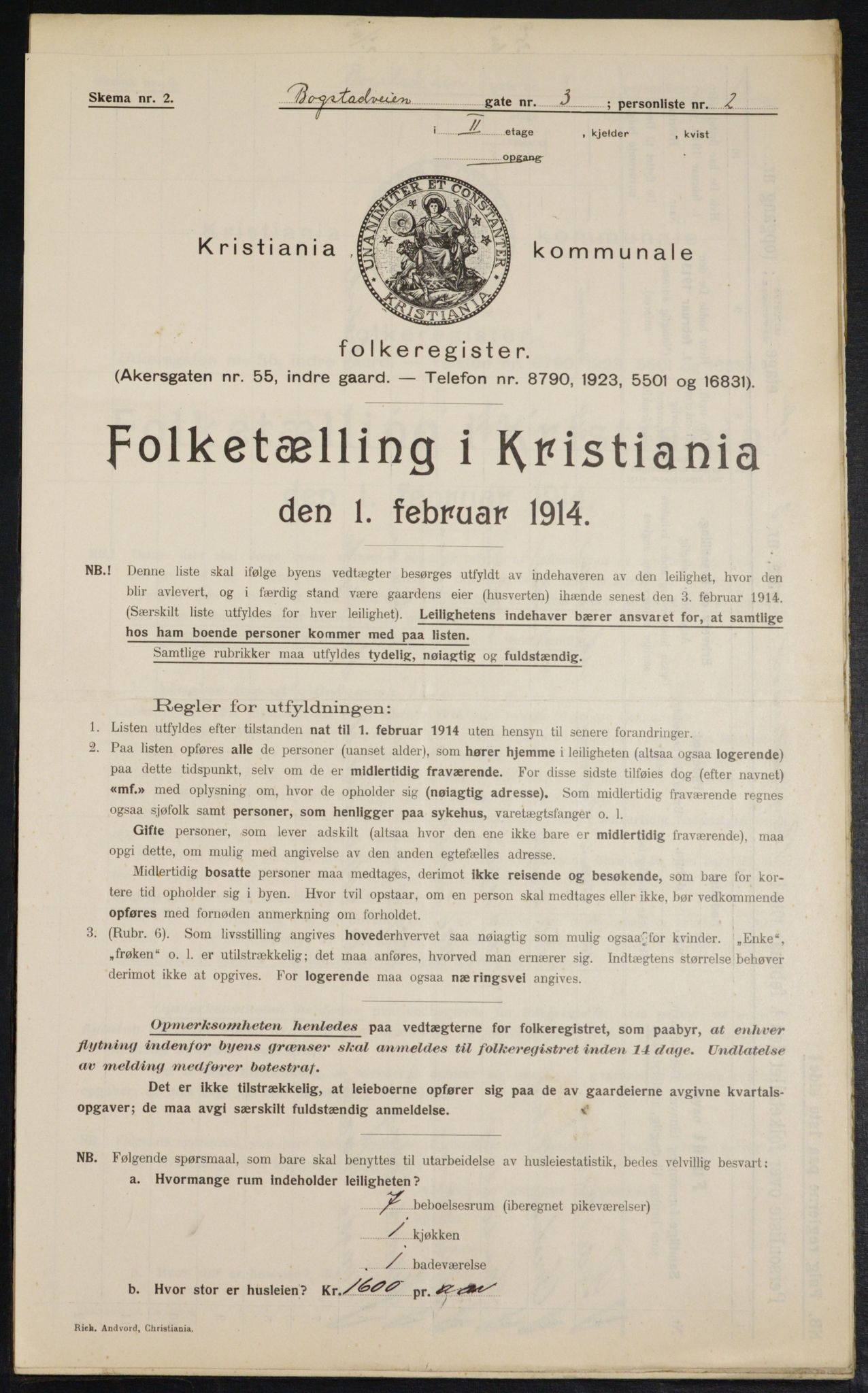 OBA, Kommunal folketelling 1.2.1914 for Kristiania, 1914, s. 6815