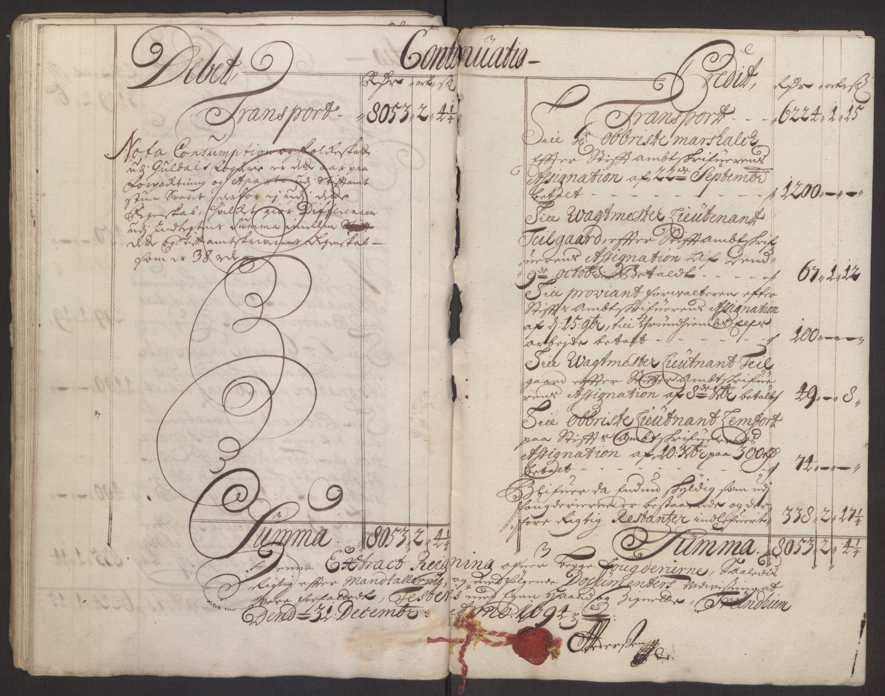 Rentekammeret inntil 1814, Reviderte regnskaper, Fogderegnskap, AV/RA-EA-4092/R60/L3944: Fogderegnskap Orkdal og Gauldal, 1694, s. 255