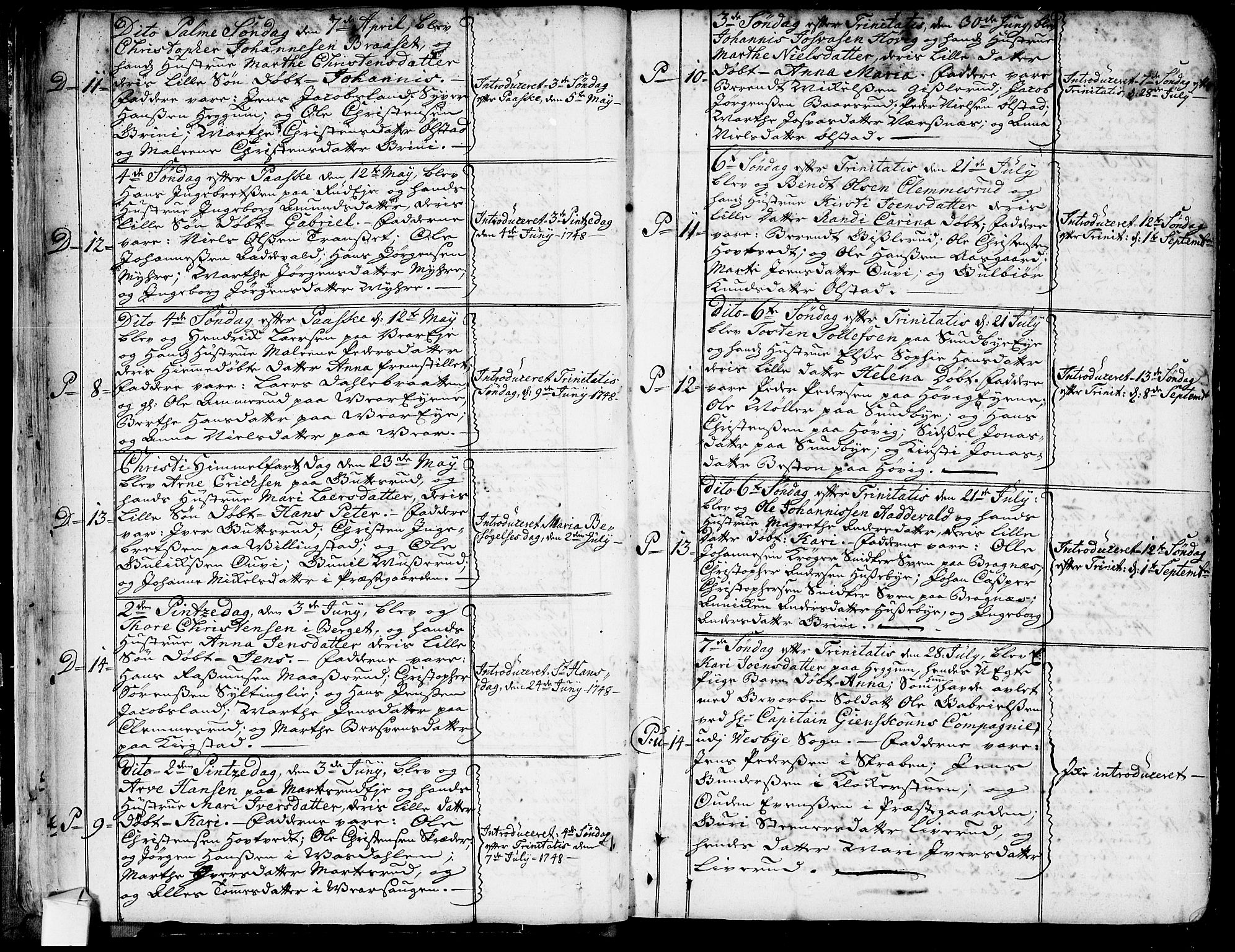 Røyken kirkebøker, AV/SAKO-A-241/G/Ga/L0001: Klokkerbok nr. 1, 1740-1768, s. 54-55