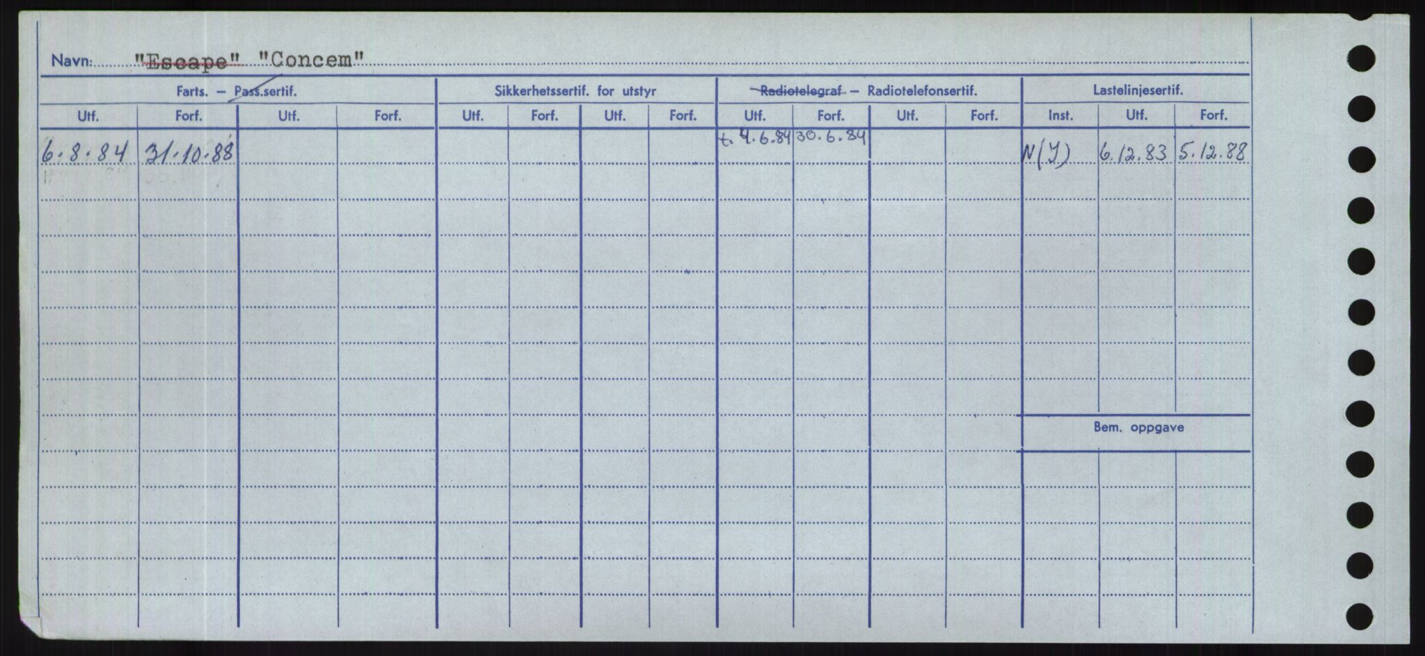 Sjøfartsdirektoratet med forløpere, Skipsmålingen, RA/S-1627/H/Hd/L0008: Fartøy, C-D, s. 138