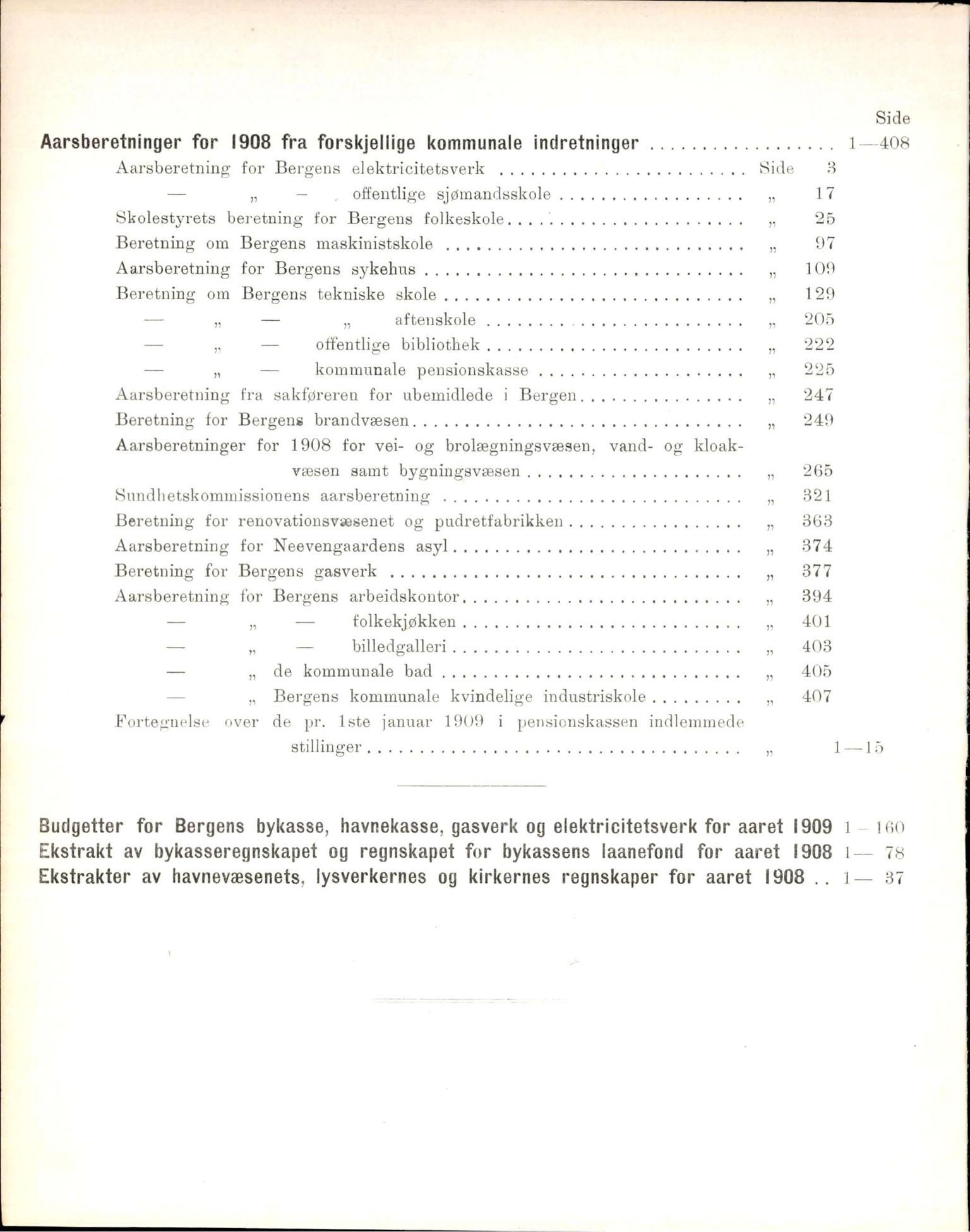 Bergen kommune. Formannskapet, BBA/A-0003/Ad/L0081: Bergens Kommuneforhandlinger, bind II, 1909