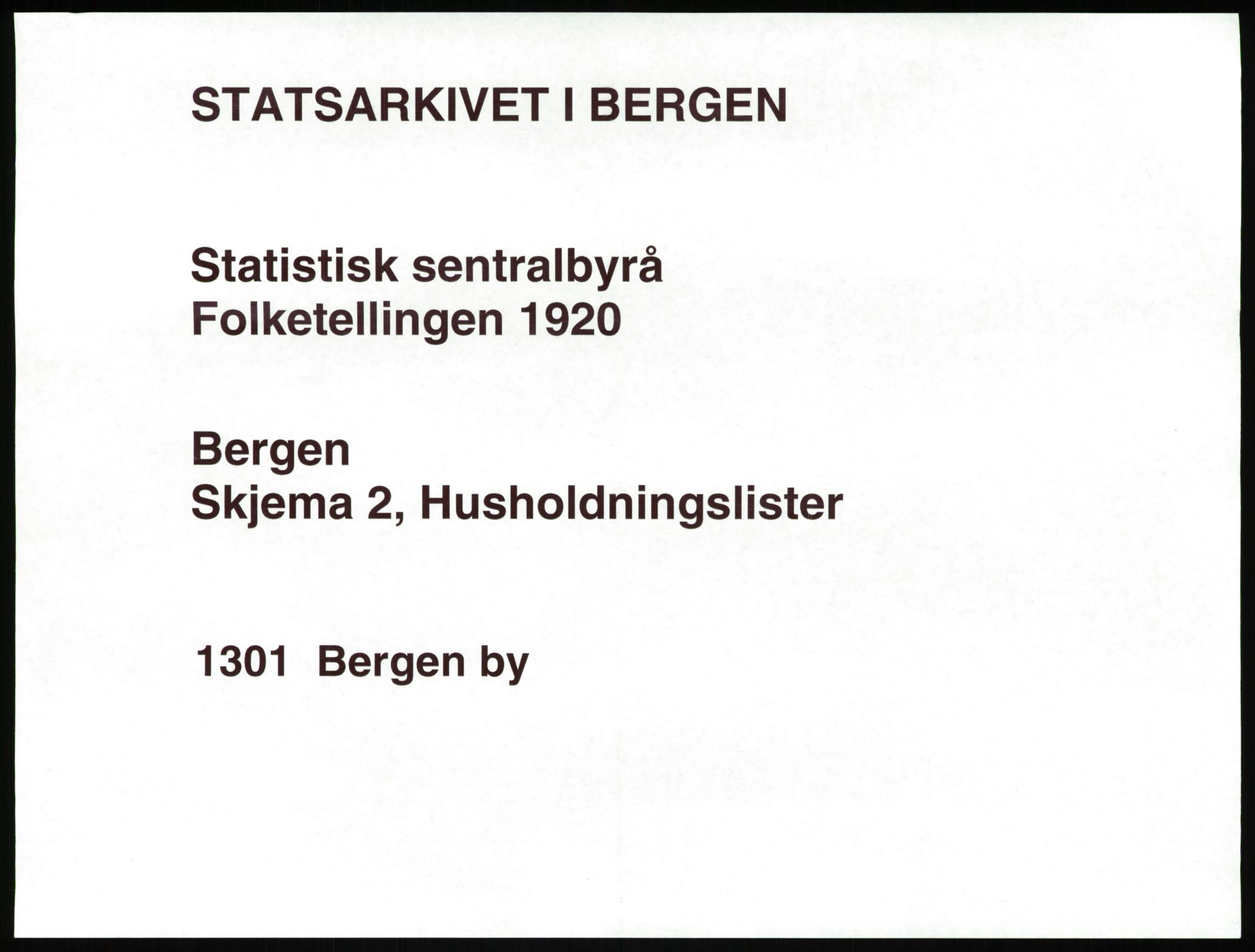 SAB, Folketelling 1920 for 1301 Bergen kjøpstad, 1920, s. 14267