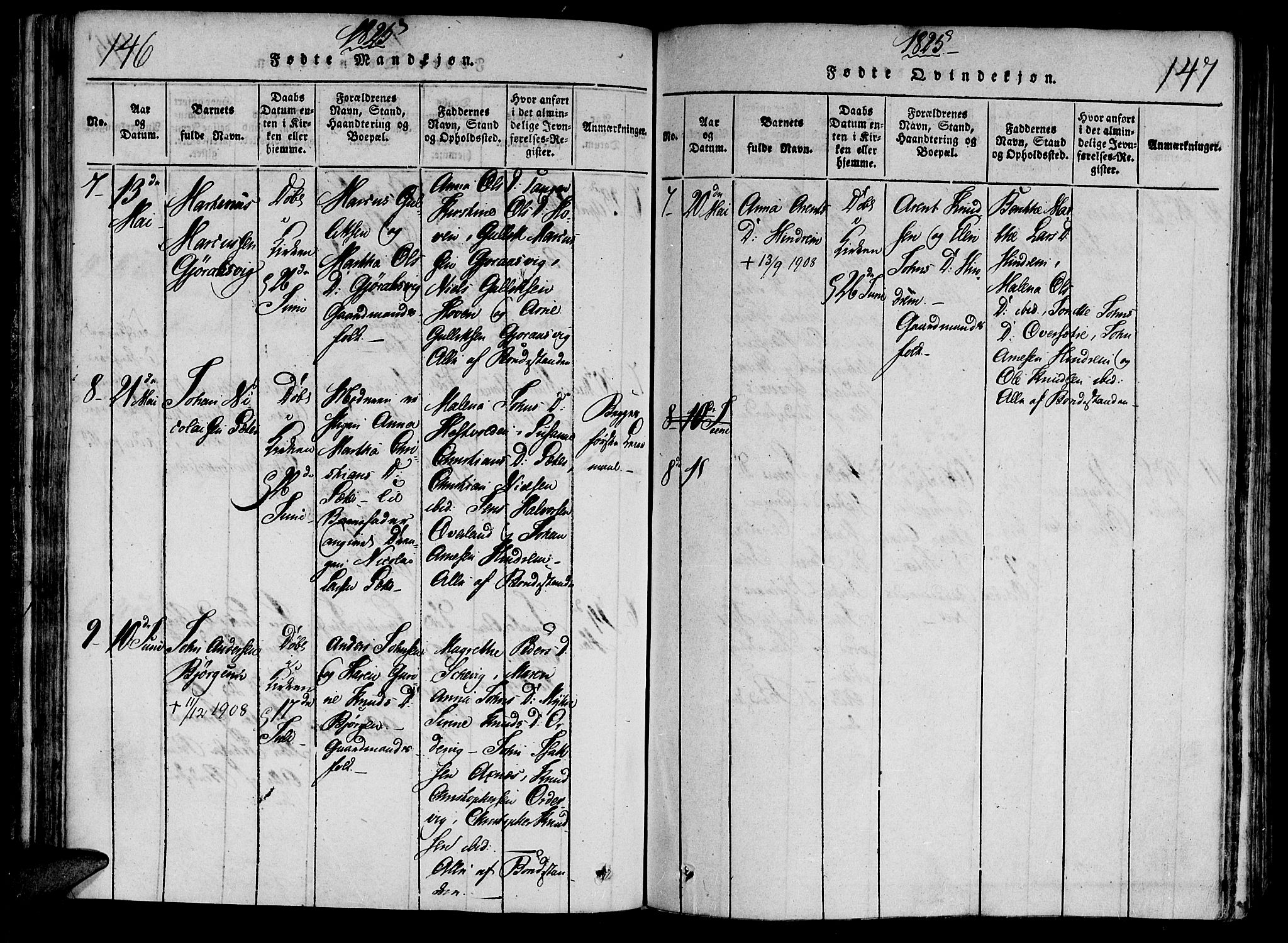 Ministerialprotokoller, klokkerbøker og fødselsregistre - Nord-Trøndelag, SAT/A-1458/701/L0005: Ministerialbok nr. 701A05 /2, 1816-1825, s. 146-147