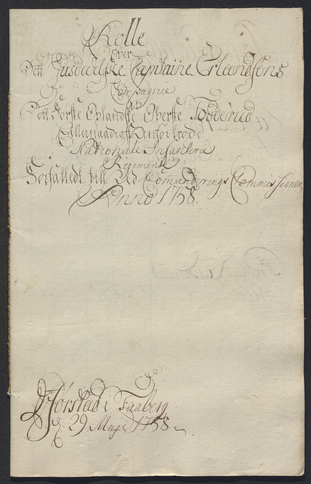 Kommanderende general (KG I) med Det norske krigsdirektorium, AV/RA-EA-5419/E/Ec/L0021: Ruller over nedkommanderte mannskap, 1758-1762, s. 70