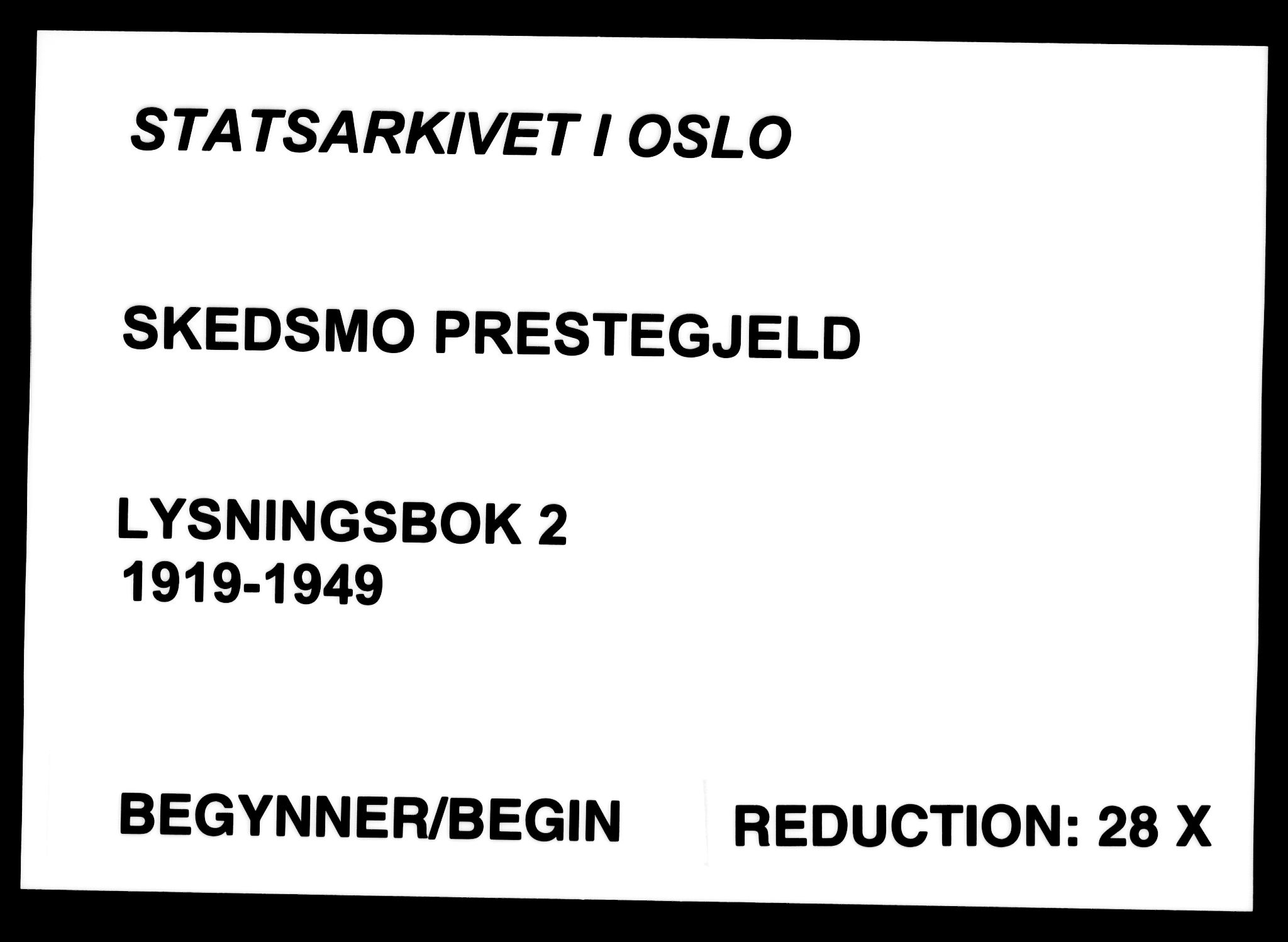 Skedsmo prestekontor Kirkebøker, SAO/A-10033a/H/Ha/L0002: Lysningsprotokoll nr. I 2, 1919-1949