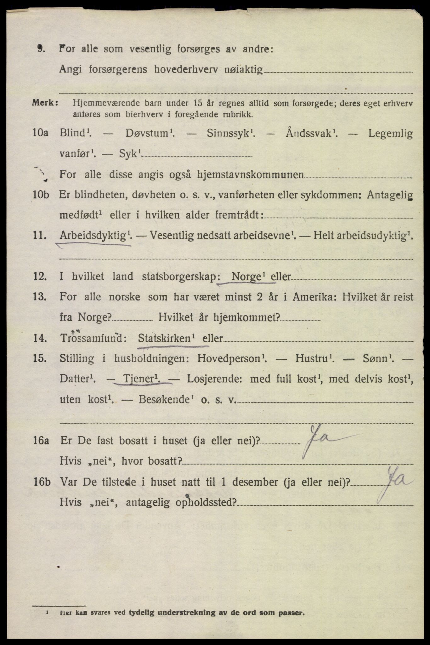 SAK, Folketelling 1920 for 1018 Søgne herred, 1920, s. 2196