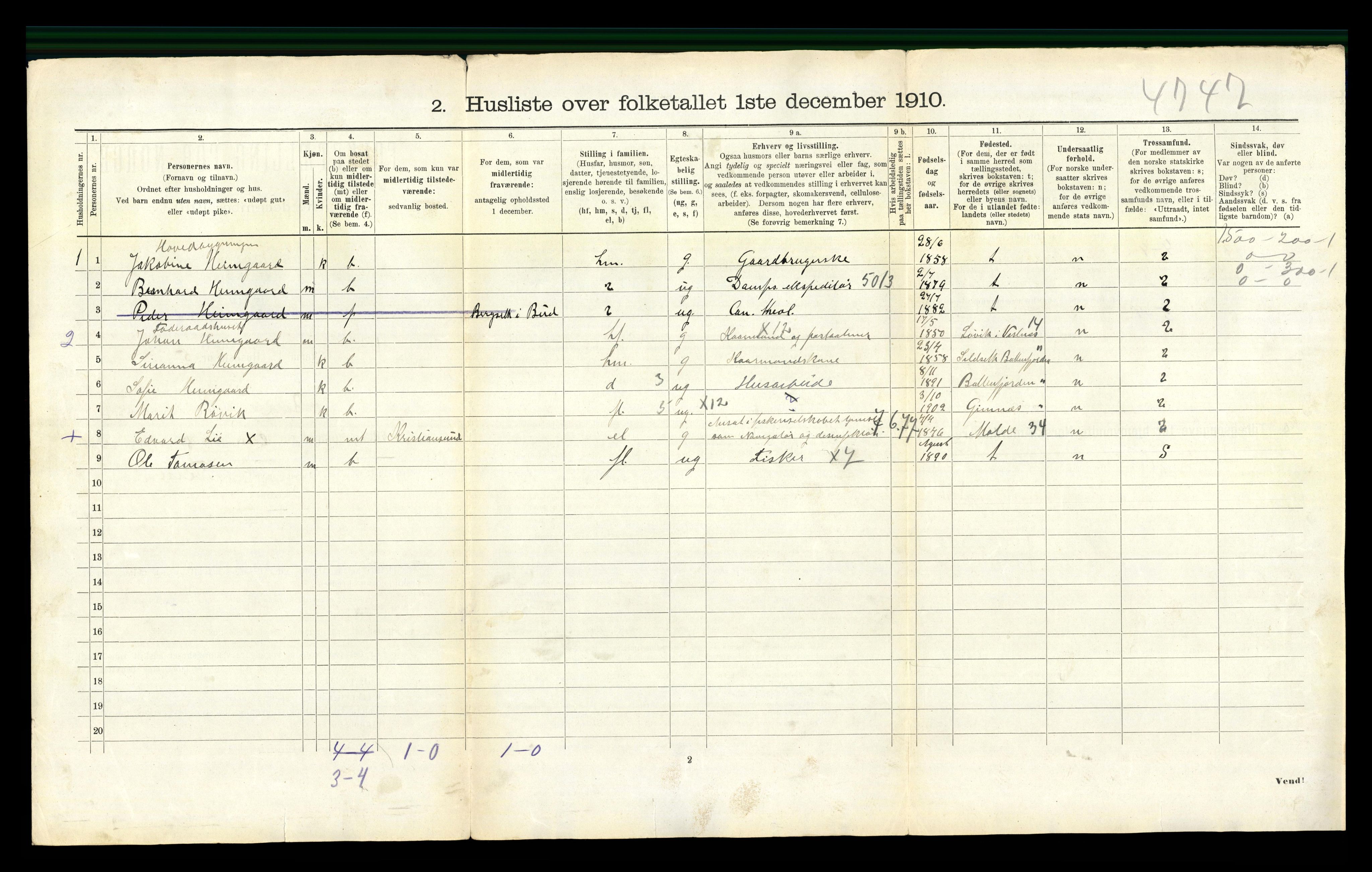 RA, Folketelling 1910 for 1549 Bud herred, 1910, s. 580