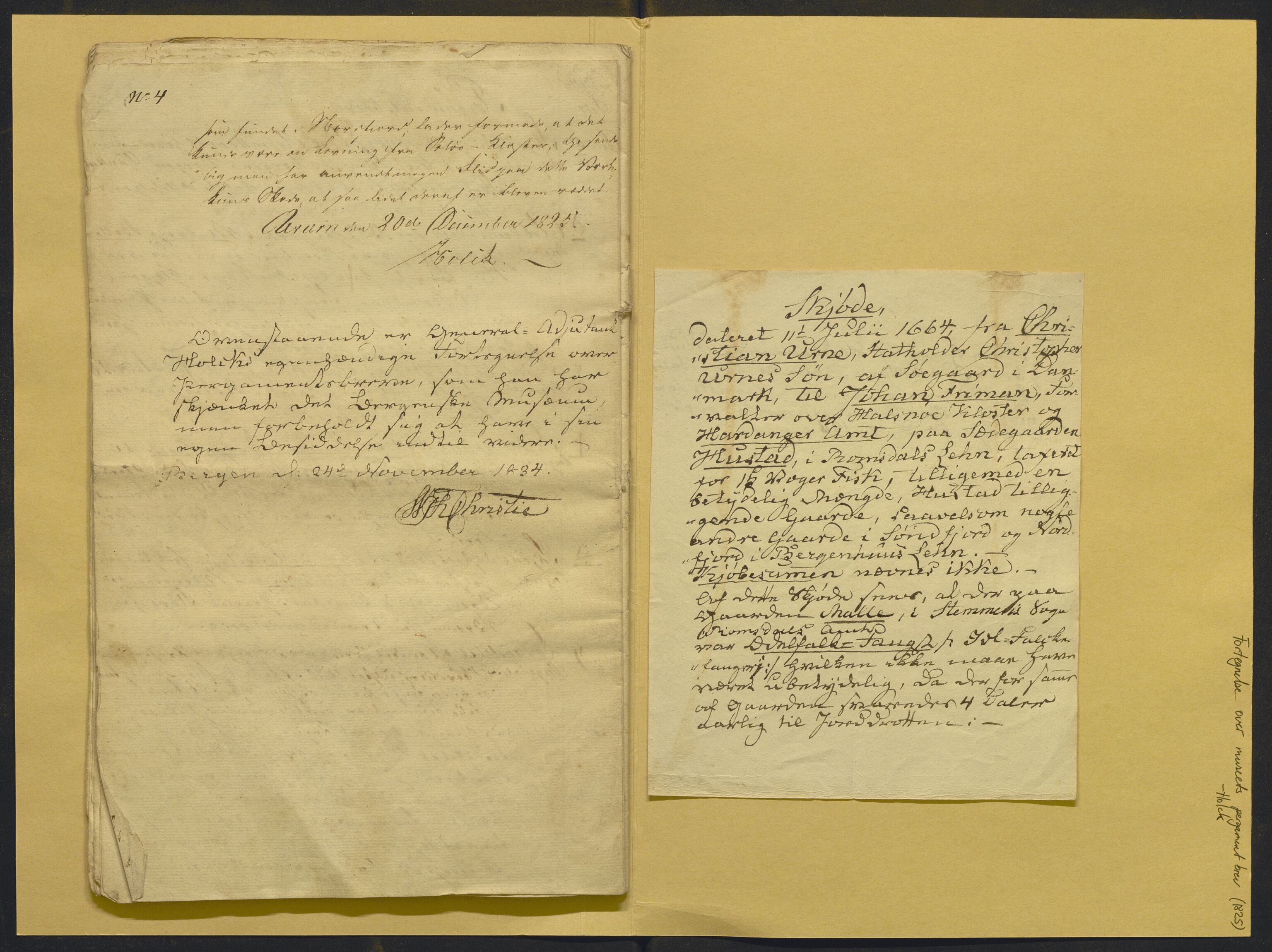 Bergens Museum, AV/SAB-A-17301/02/F/L0001: Kataloger over gjenstander og pergamentbrev , 1825-1880, s. 14