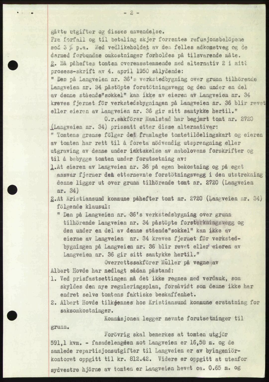 Kristiansund byfogd, AV/SAT-A-4587/A/27: Pantebok nr. 50, 1950-1950, Dagboknr: 1965/1950
