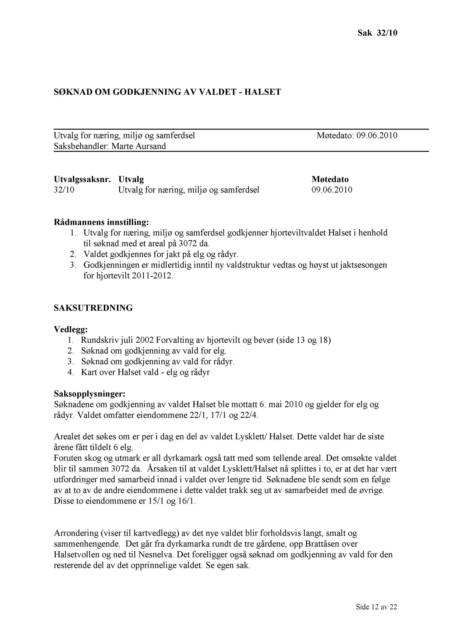 Klæbu Kommune, TRKO/KK/13-NMS/L003: Utvalg for næring, miljø og samferdsel, 2010, s. 95