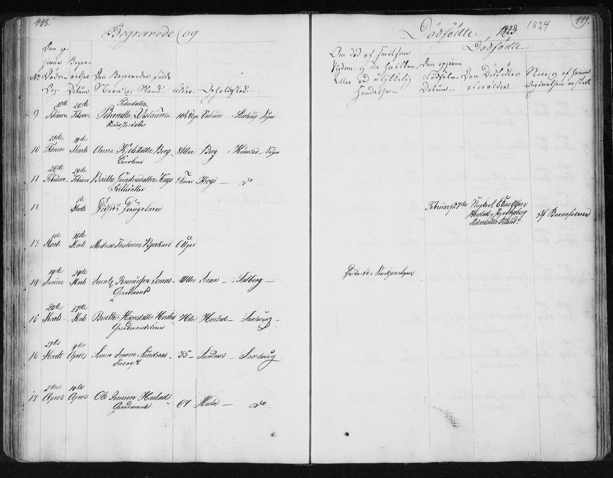 Ministerialprotokoller, klokkerbøker og fødselsregistre - Nord-Trøndelag, AV/SAT-A-1458/730/L0276: Ministerialbok nr. 730A05, 1822-1830, s. 448-449