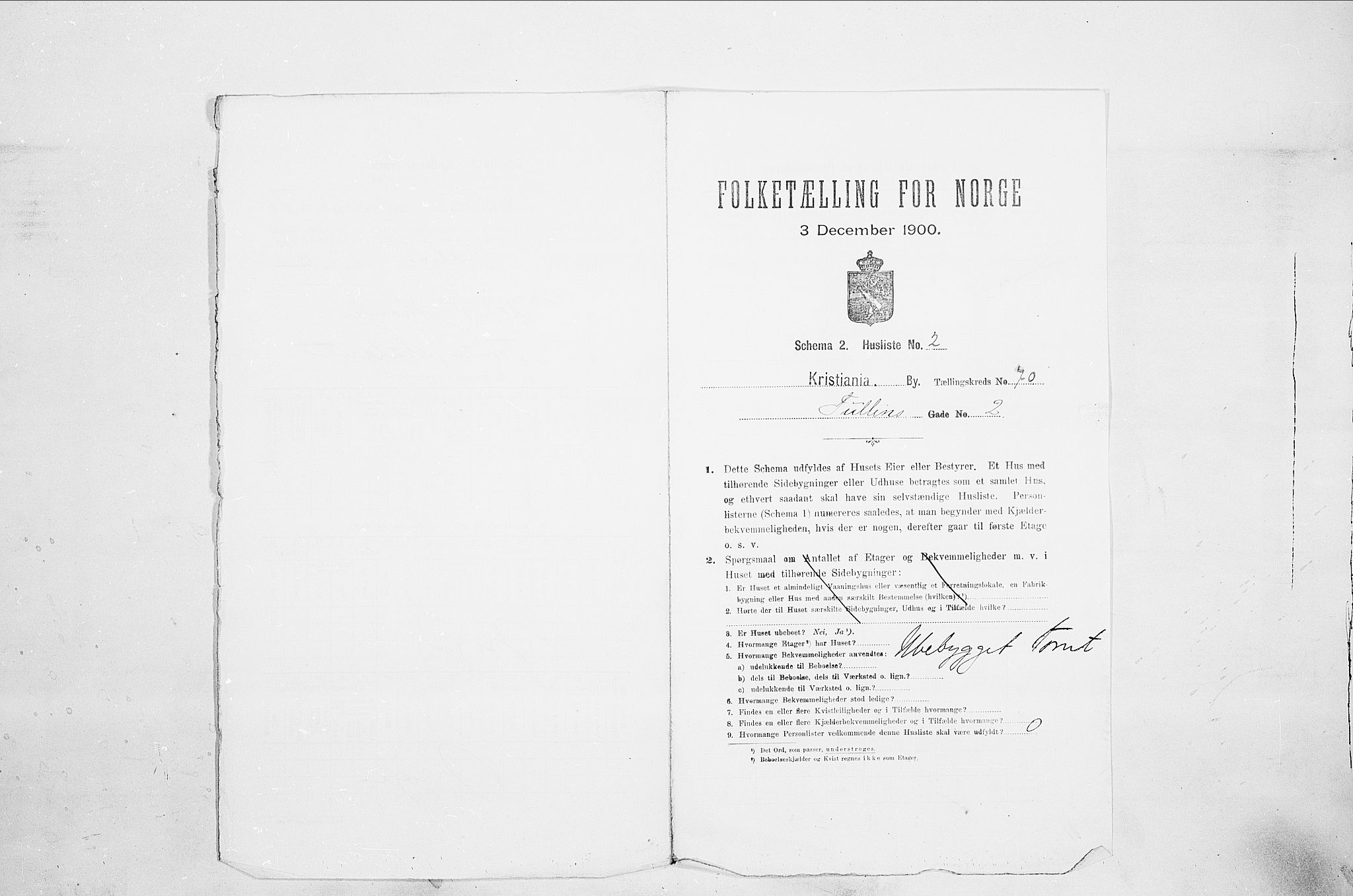 SAO, Folketelling 1900 for 0301 Kristiania kjøpstad, 1900, s. 105455