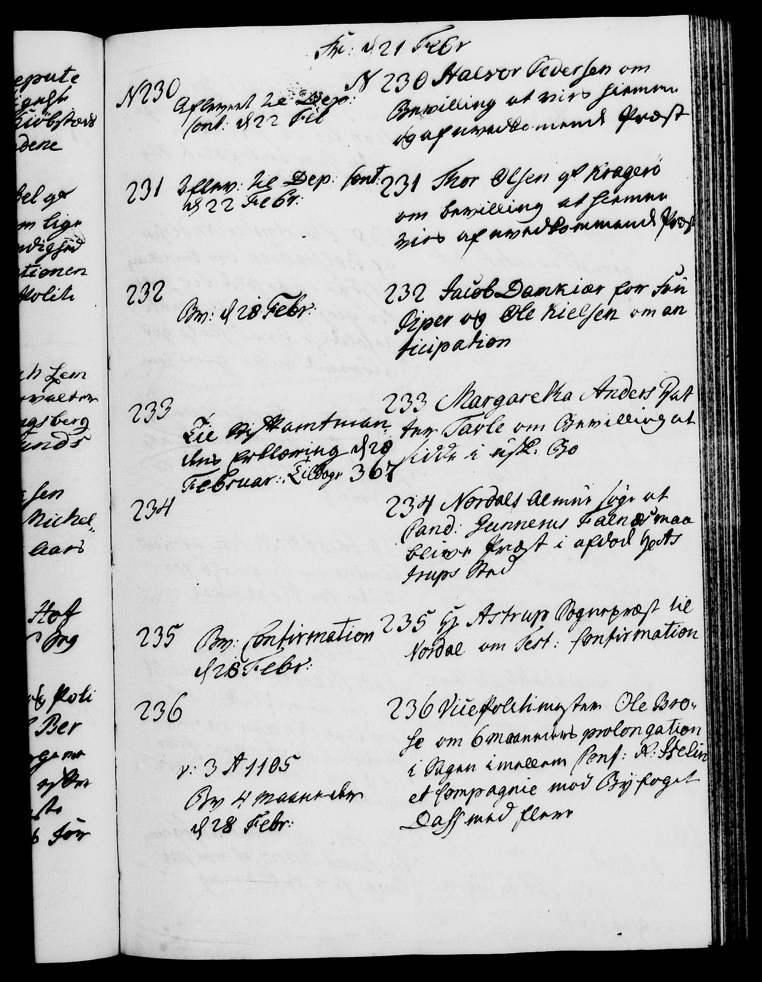 Danske Kanselli 1572-1799, AV/RA-EA-3023/I/Ia/L0002: 3. departements journal, 1772