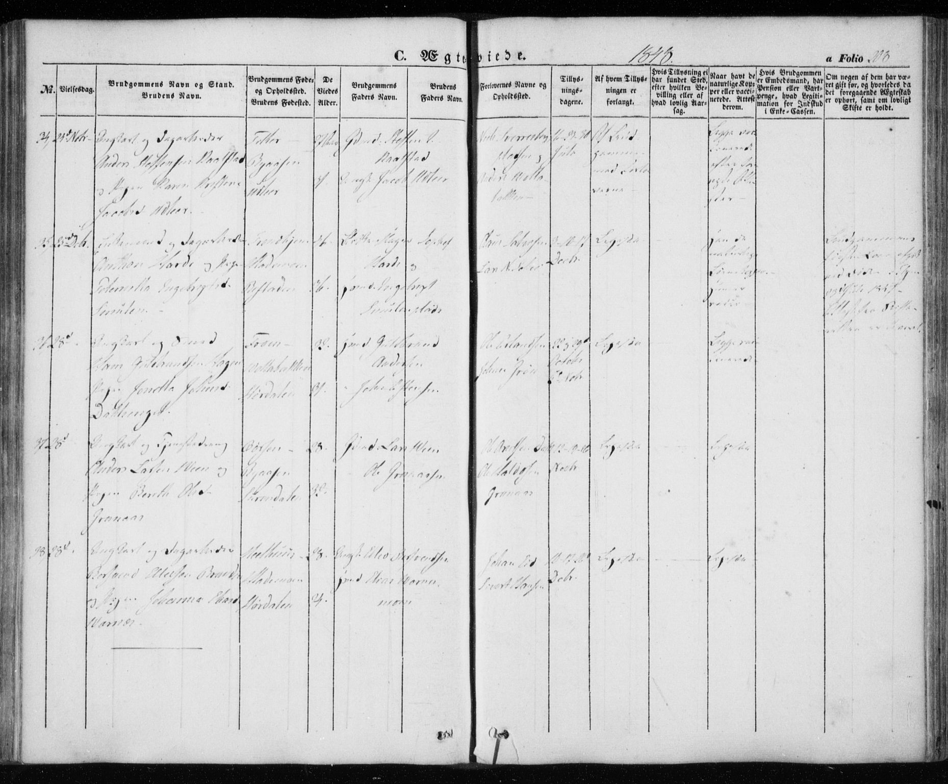 Ministerialprotokoller, klokkerbøker og fødselsregistre - Sør-Trøndelag, AV/SAT-A-1456/606/L0291: Ministerialbok nr. 606A06, 1848-1856, s. 208
