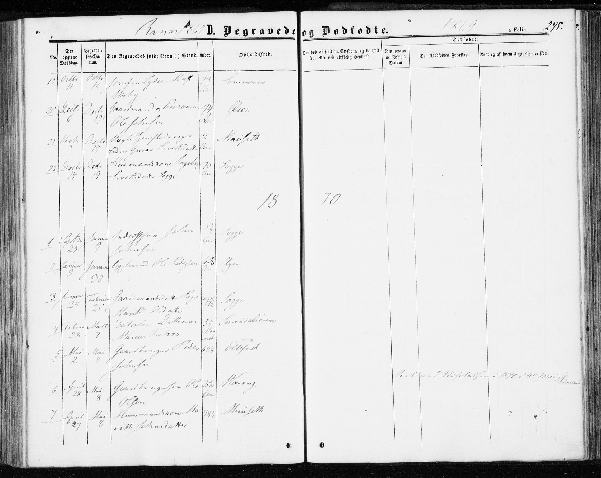 Ministerialprotokoller, klokkerbøker og fødselsregistre - Møre og Romsdal, AV/SAT-A-1454/595/L1045: Ministerialbok nr. 595A07, 1863-1873, s. 245