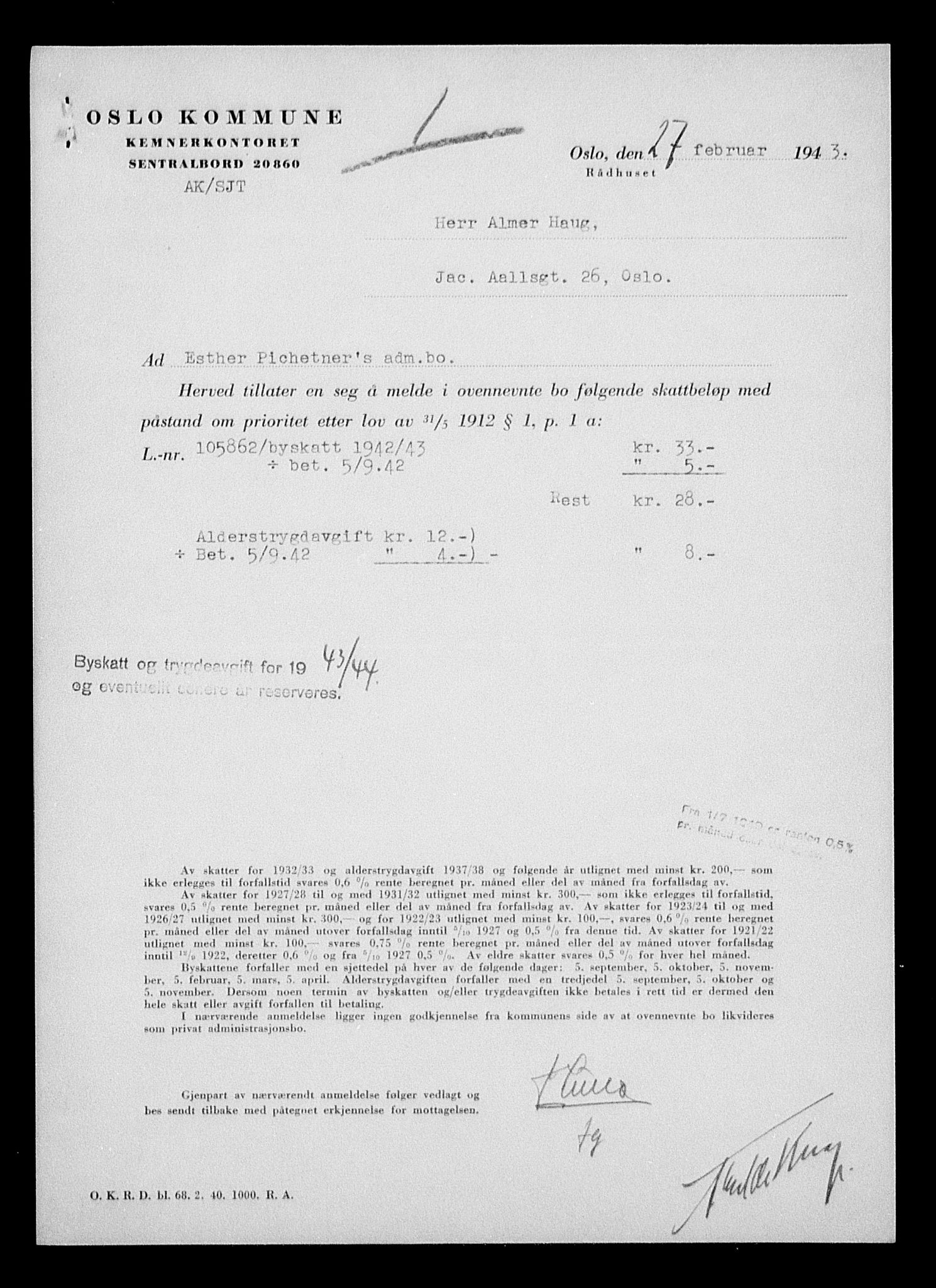 Justisdepartementet, Tilbakeføringskontoret for inndratte formuer, AV/RA-S-1564/H/Hc/Hcc/L0969: --, 1945-1947, s. 21