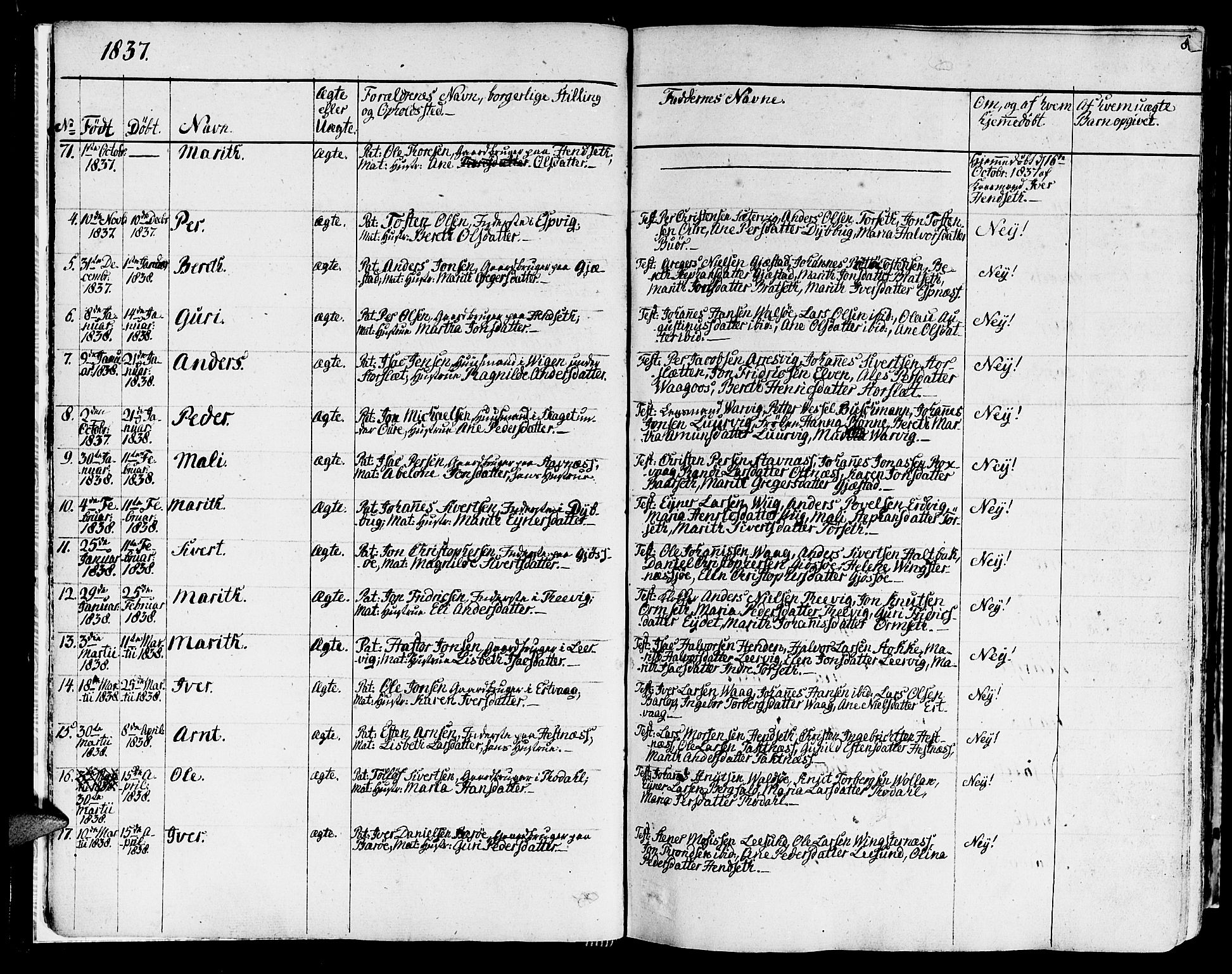 Ministerialprotokoller, klokkerbøker og fødselsregistre - Møre og Romsdal, AV/SAT-A-1454/578/L0904: Ministerialbok nr. 578A03, 1836-1858, s. 8