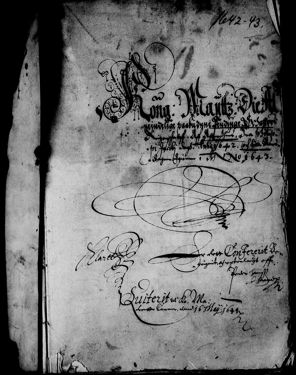 Rentekammeret inntil 1814, Reviderte regnskaper, Lensregnskaper, RA/EA-5023/R/Rb/Rba/L0167: Akershus len, 1642-1643