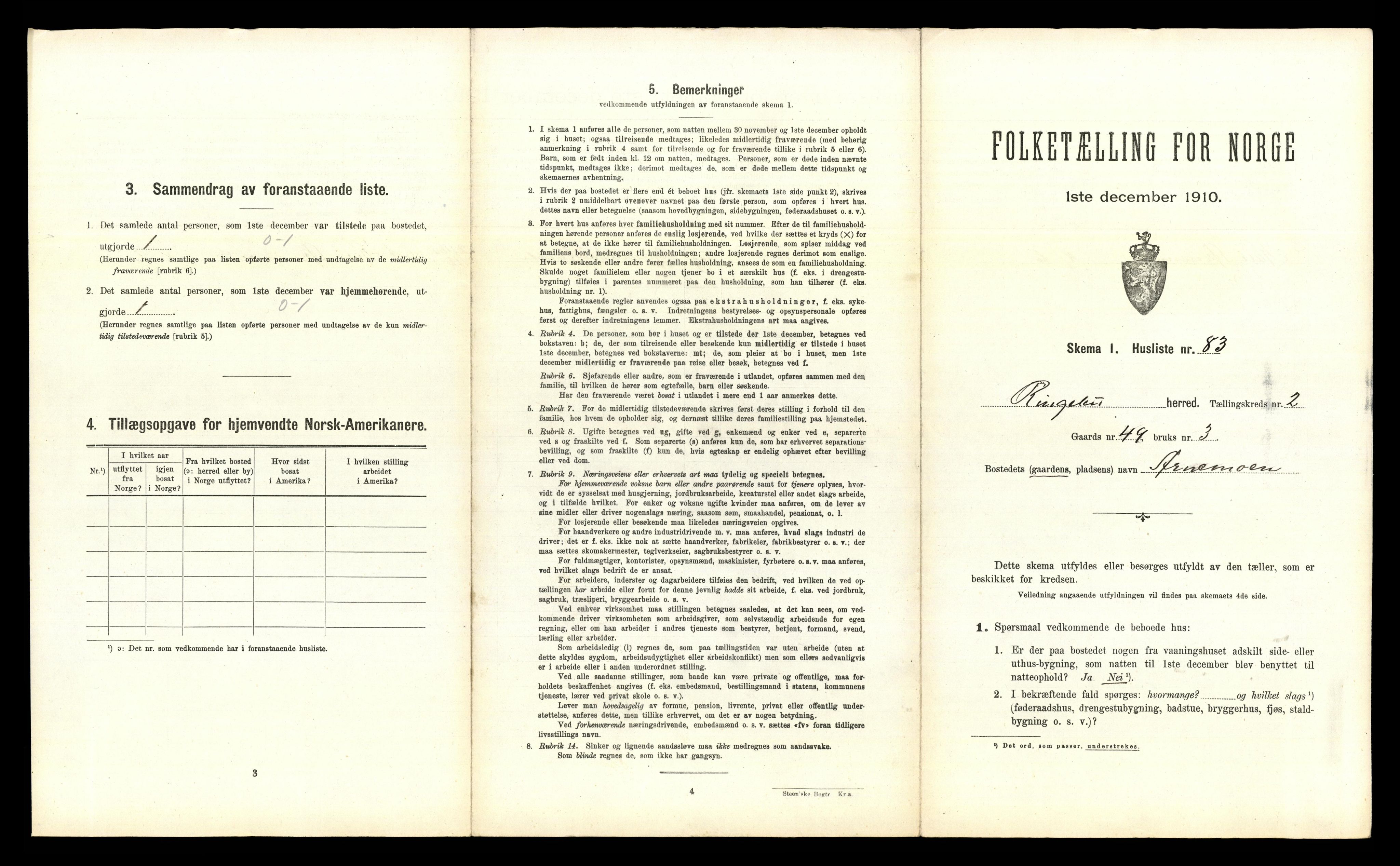 RA, Folketelling 1910 for 0520 Ringebu herred, 1910, s. 396