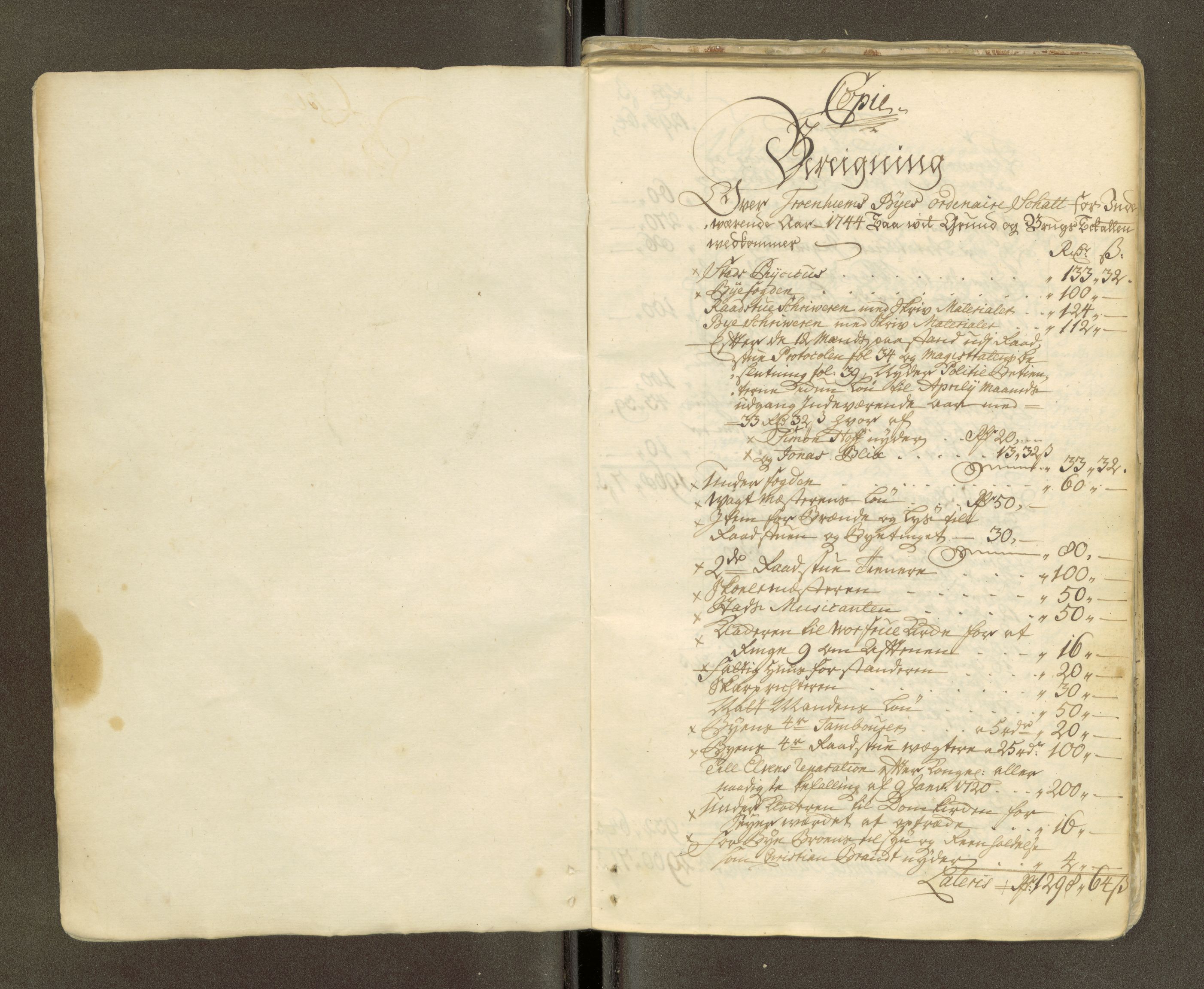 Trondheim magistrat, AV/SAT-A-4372/D/Da/L0007: Skattemanntall, 1740-1745, s. 353