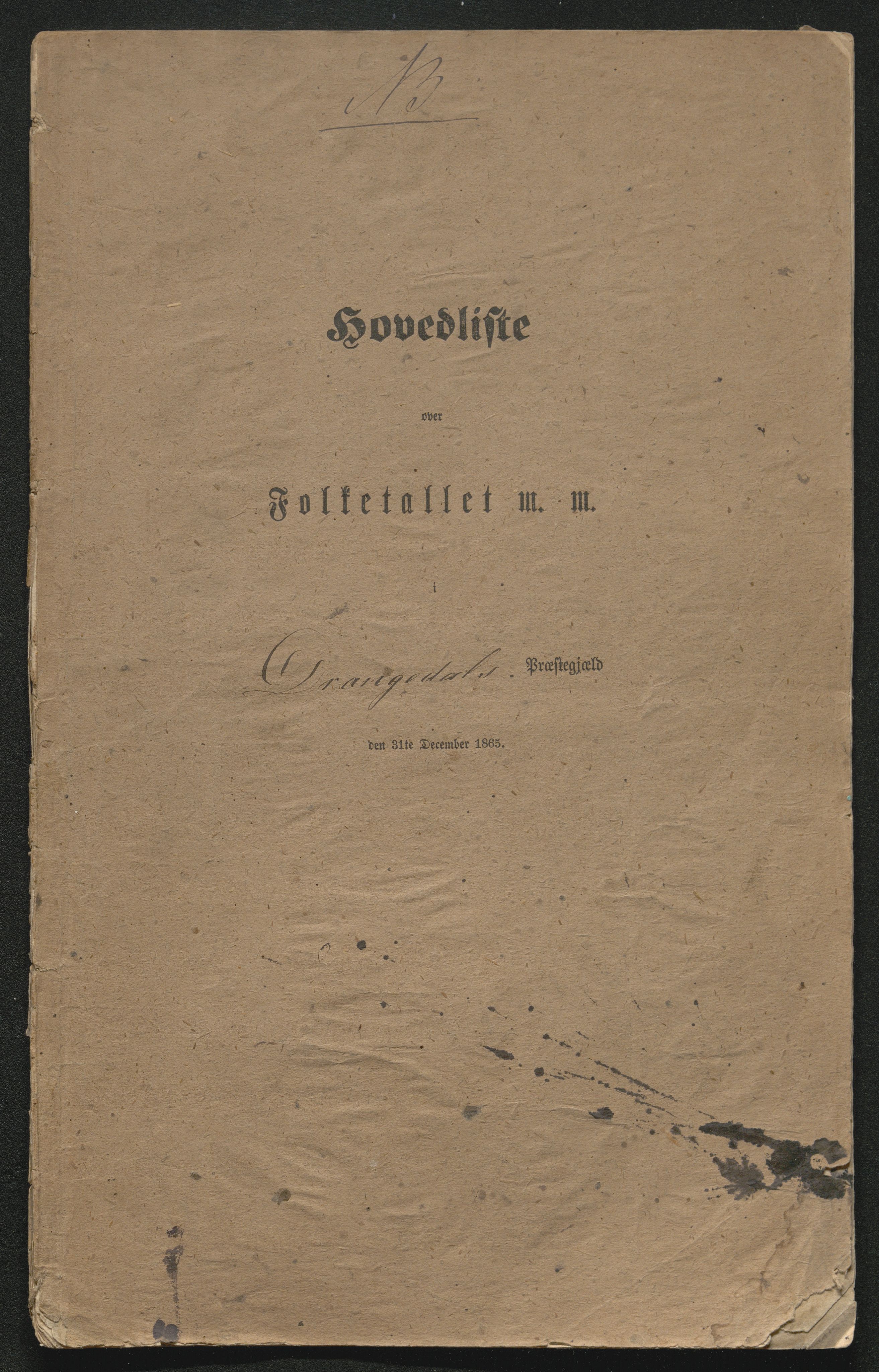 SAKO, Fantetellingen i Drangedal 1865, 1865, s. 15