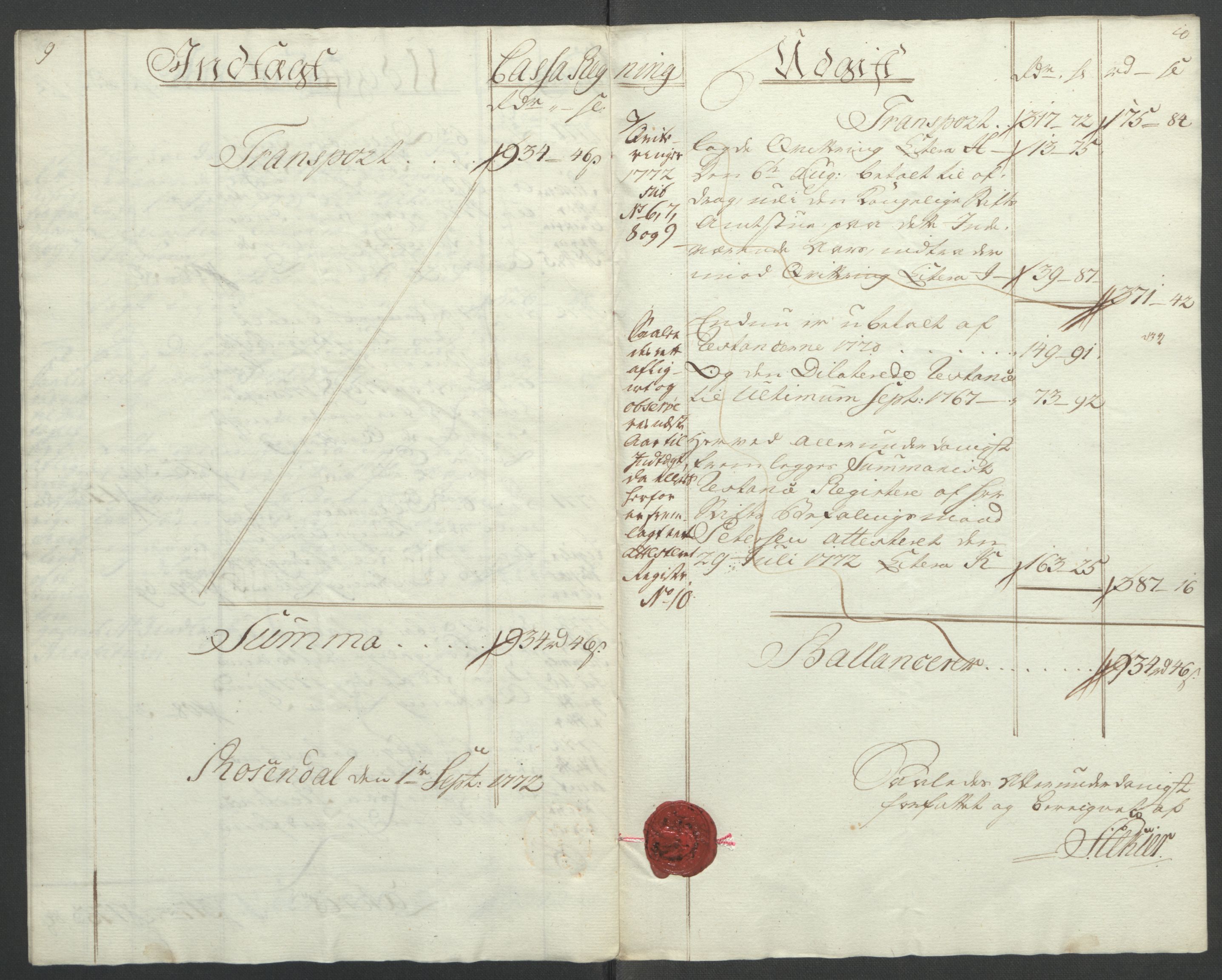 Rentekammeret inntil 1814, Reviderte regnskaper, Fogderegnskap, AV/RA-EA-4092/R49/L3157: Ekstraskatten Rosendal Baroni, 1762-1772, s. 323