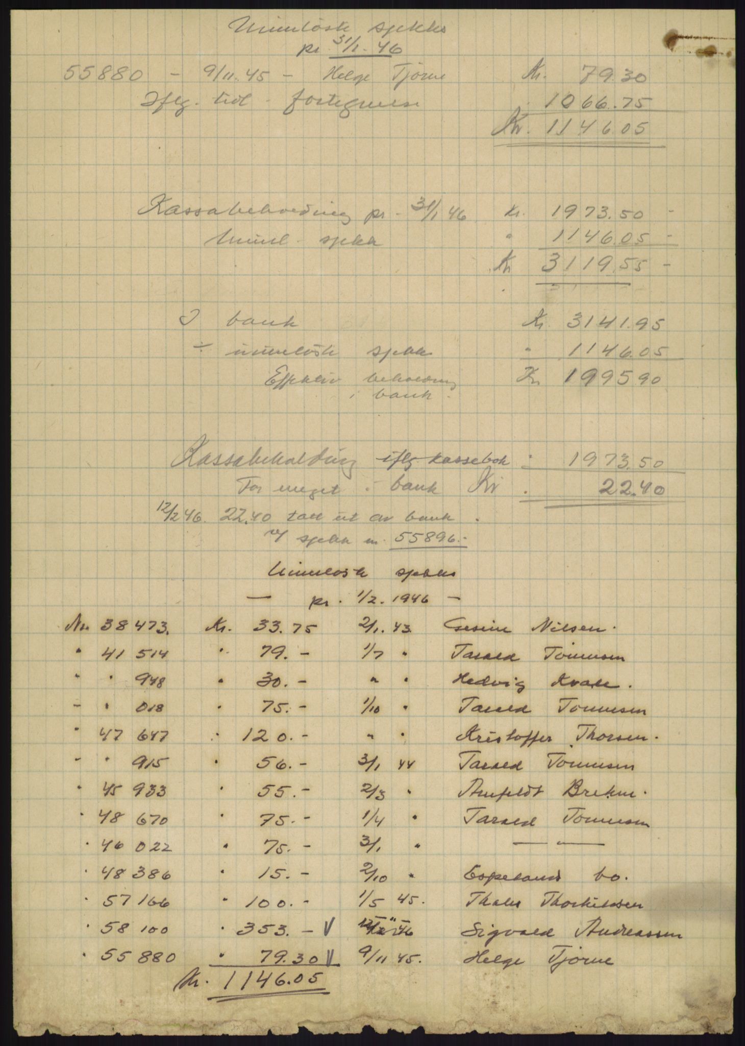 Forsvarsdepartementet, 10. kontor / Oppgjørskontoret, AV/RA-RAFA-1225/D/Db/L0180: Lista oppgjørskontor, 1942-1952, s. 2077