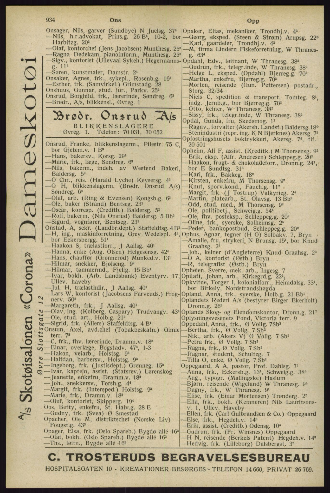 Kristiania/Oslo adressebok, PUBL/-, 1929, s. 934