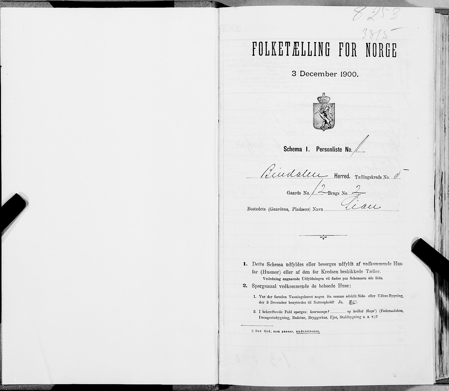 SAT, Folketelling 1900 for 1811 Bindal herred, 1900, s. 742