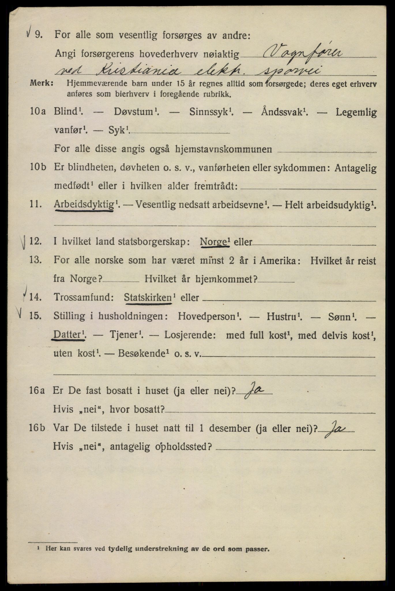 SAO, Folketelling 1920 for 0301 Kristiania kjøpstad, 1920, s. 395124