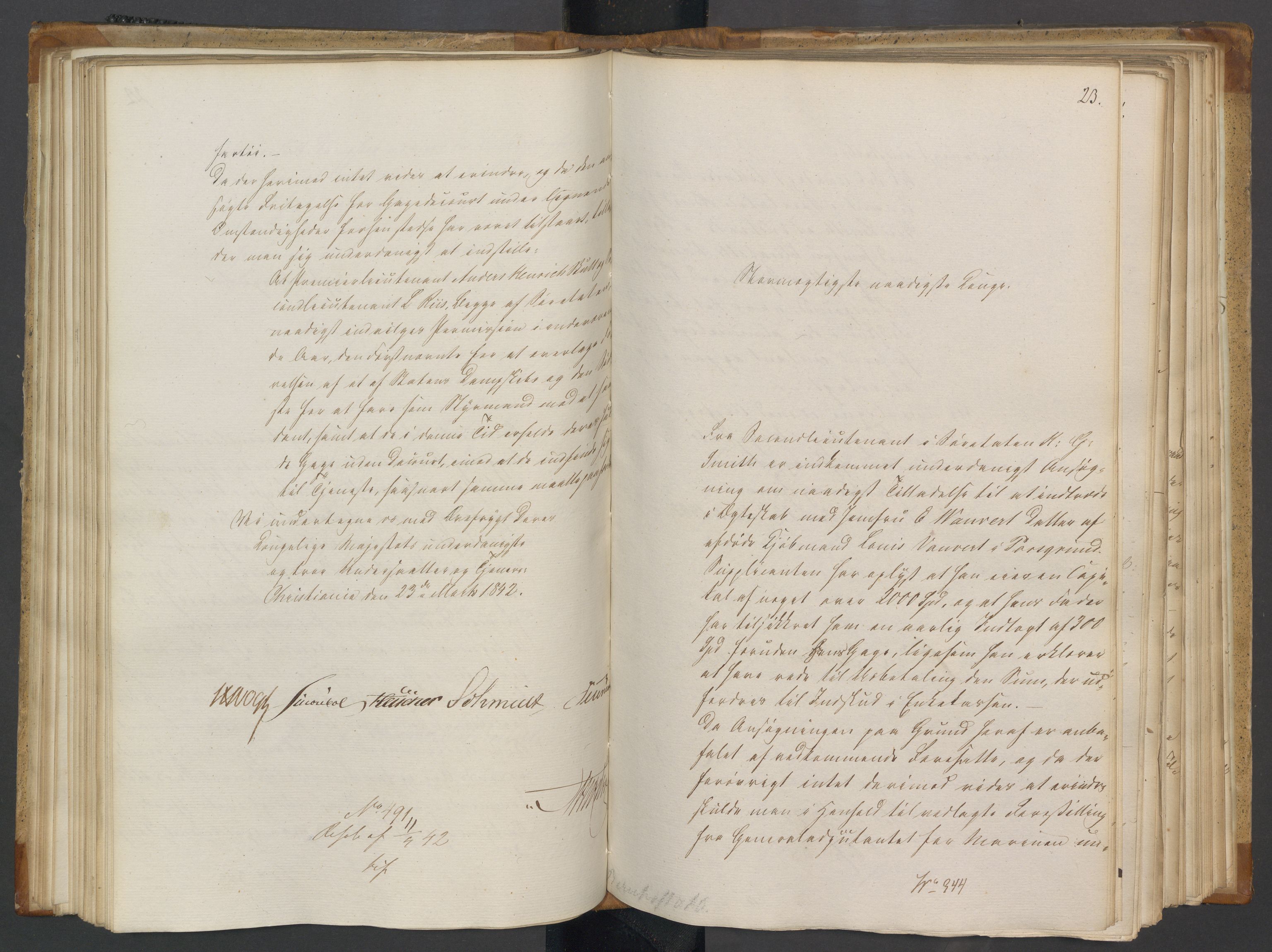 Statsrådsavdelingen i Stockholm, AV/RA-S-1003/D/Da/L0175: Regjeringsinnstillinger nr. 300-399, 1842