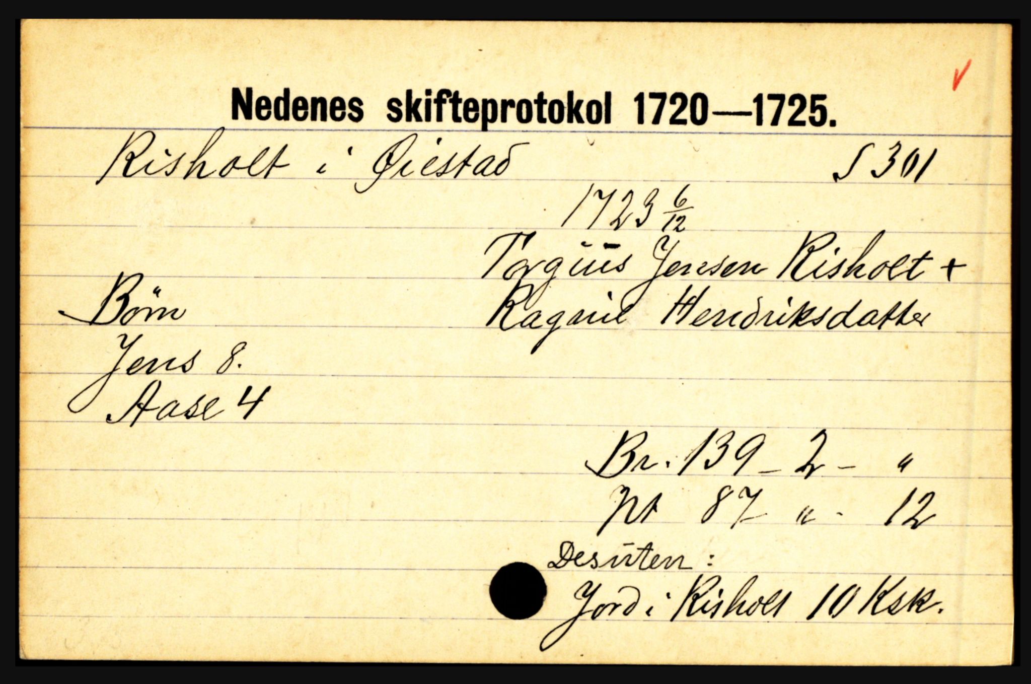 Nedenes sorenskriveri før 1824, AV/SAK-1221-0007/H, s. 23843