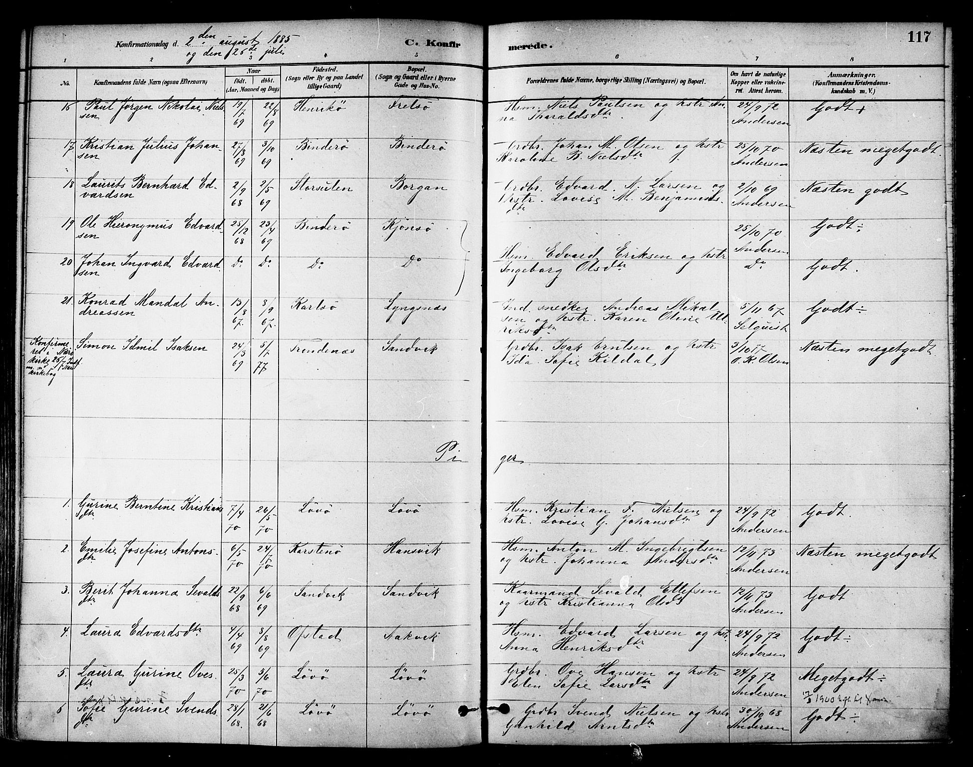 Ministerialprotokoller, klokkerbøker og fødselsregistre - Nord-Trøndelag, SAT/A-1458/786/L0686: Ministerialbok nr. 786A02, 1880-1887, s. 117
