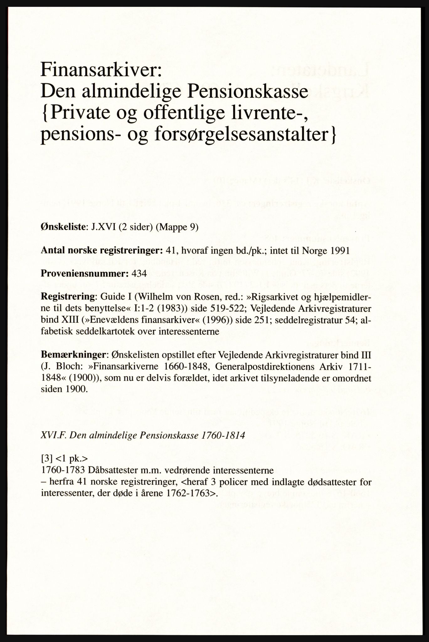 Publikasjoner utgitt av Arkivverket, PUBL/PUBL-001/A/0002: Erik Gøbel: NOREG, Tværregistratur over norgesrelevant materiale i Rigsarkivet i København (2000), 2000, s. 207