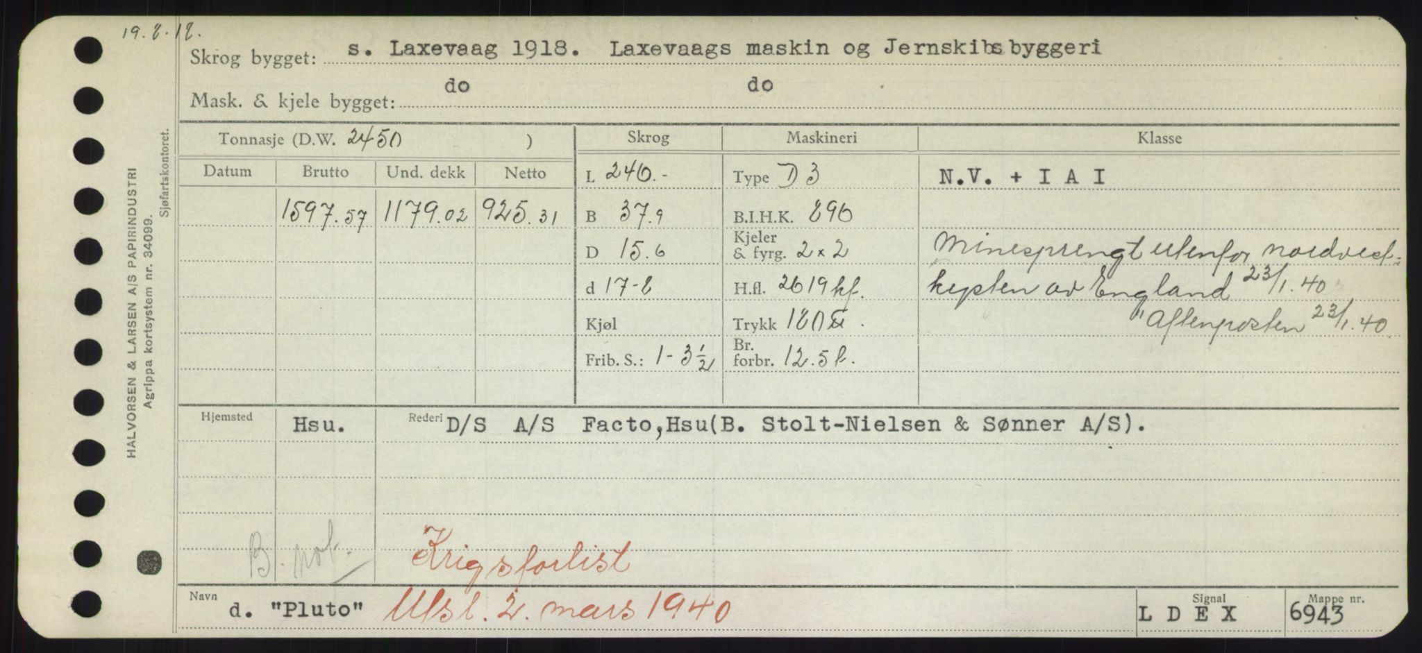 Sjøfartsdirektoratet med forløpere, Skipsmålingen, RA/S-1627/H/Hd/L0029: Fartøy, P, s. 293