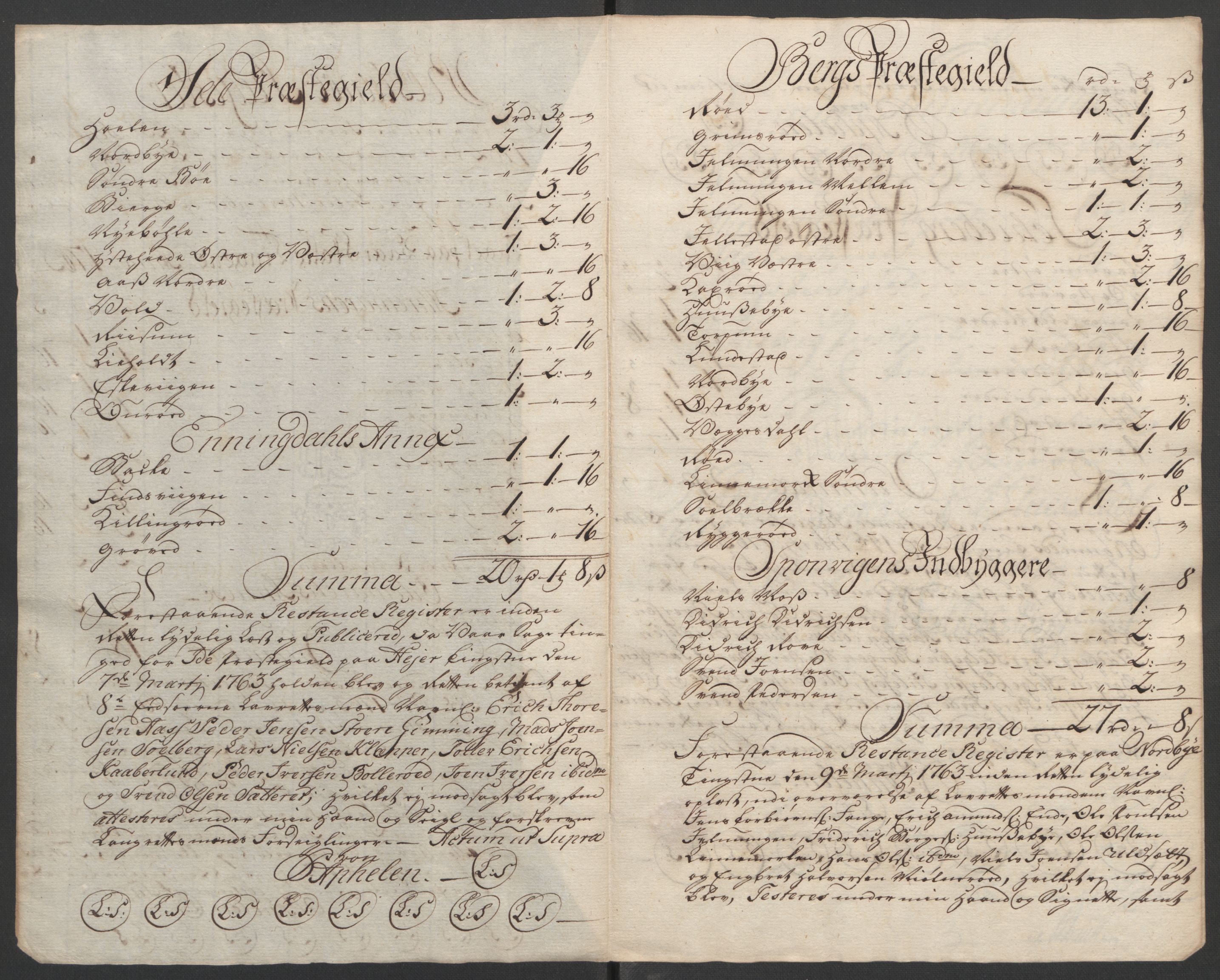 Rentekammeret inntil 1814, Reviderte regnskaper, Fogderegnskap, AV/RA-EA-4092/R01/L0097: Ekstraskatten Idd og Marker, 1756-1767, s. 106