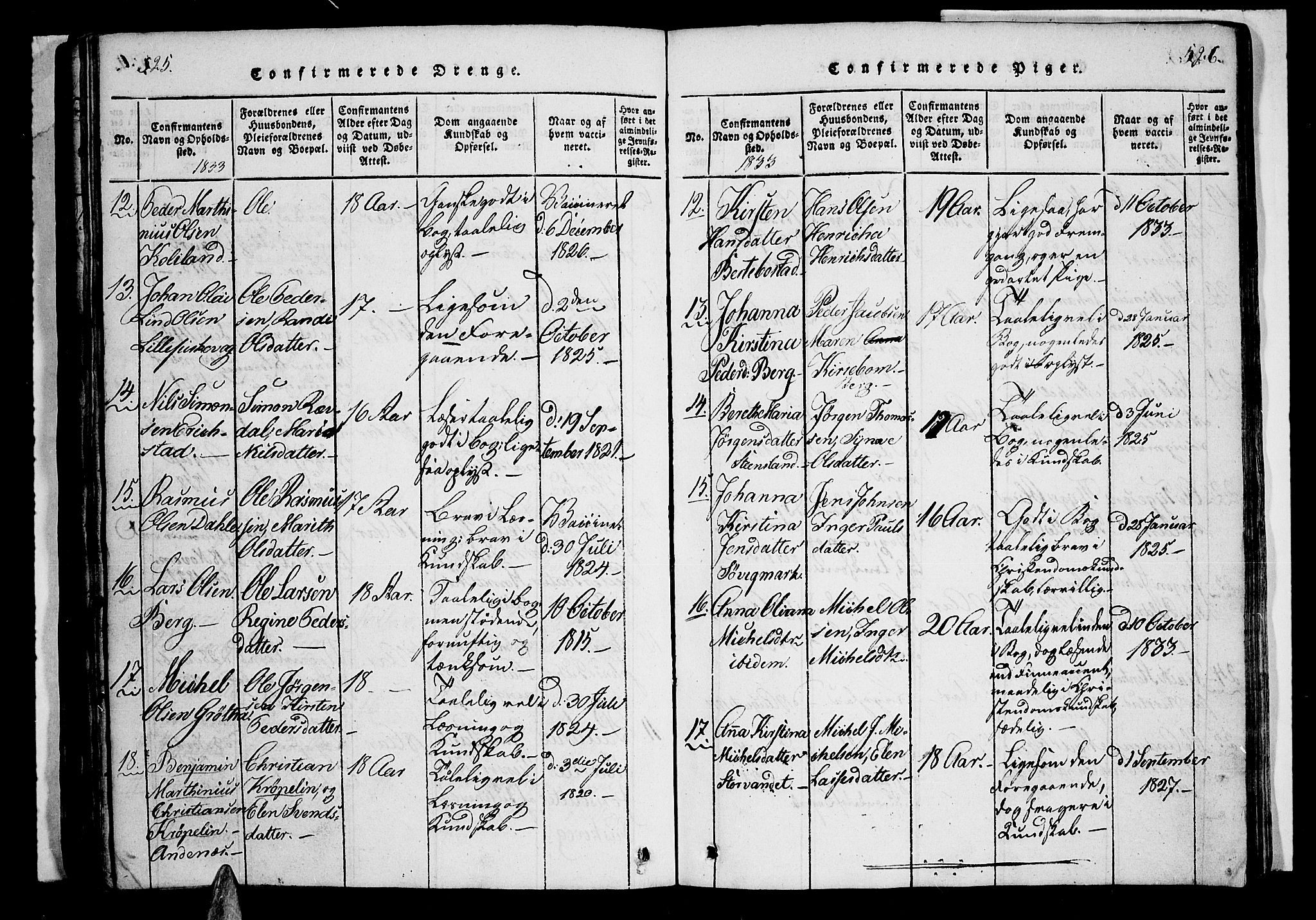 Trondenes sokneprestkontor, AV/SATØ-S-1319/H/Hb/L0003klokker: Klokkerbok nr. 3, 1820-1834, s. 525-526
