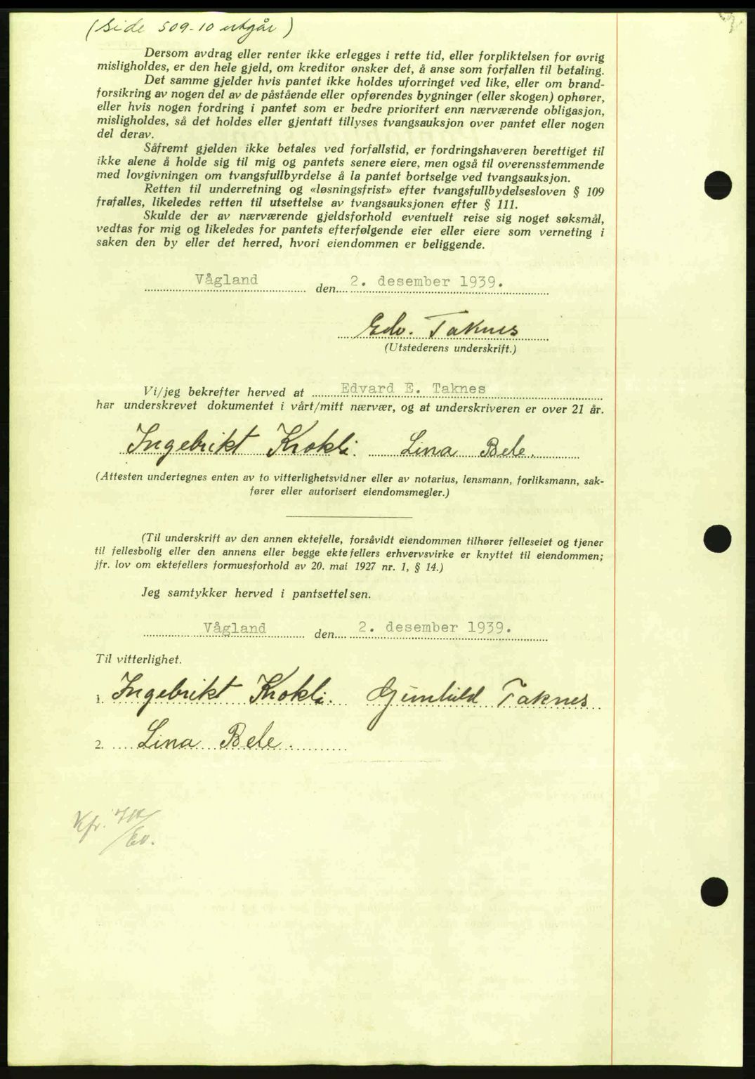 Nordmøre sorenskriveri, AV/SAT-A-4132/1/2/2Ca: Pantebok nr. B86, 1939-1940, Dagboknr: 3635/1939