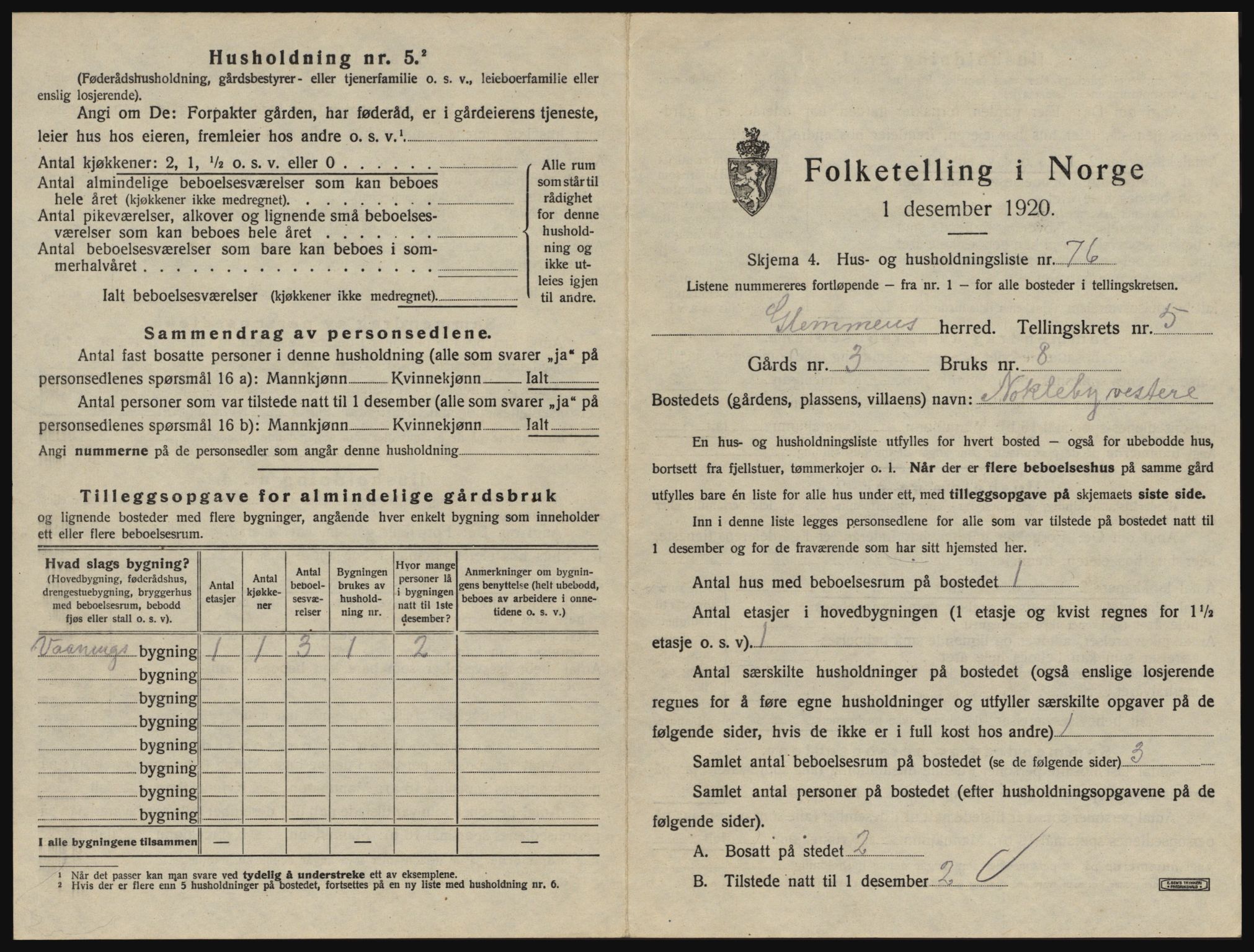 SAO, Folketelling 1920 for 0132 Glemmen herred, 1920, s. 1807
