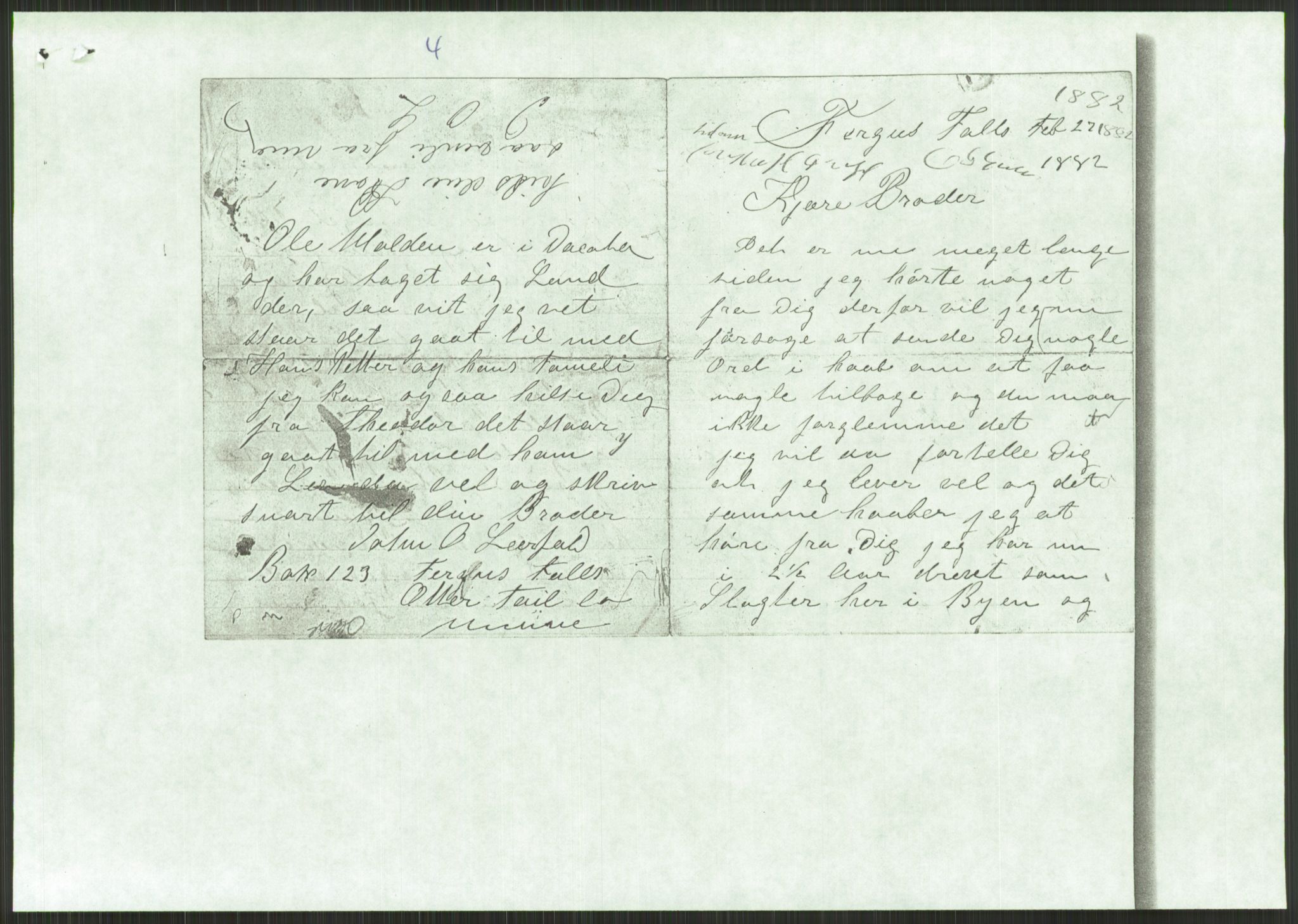 Samlinger til kildeutgivelse, Amerikabrevene, AV/RA-EA-4057/F/L0034: Innlån fra Nord-Trøndelag, 1838-1914, s. 135