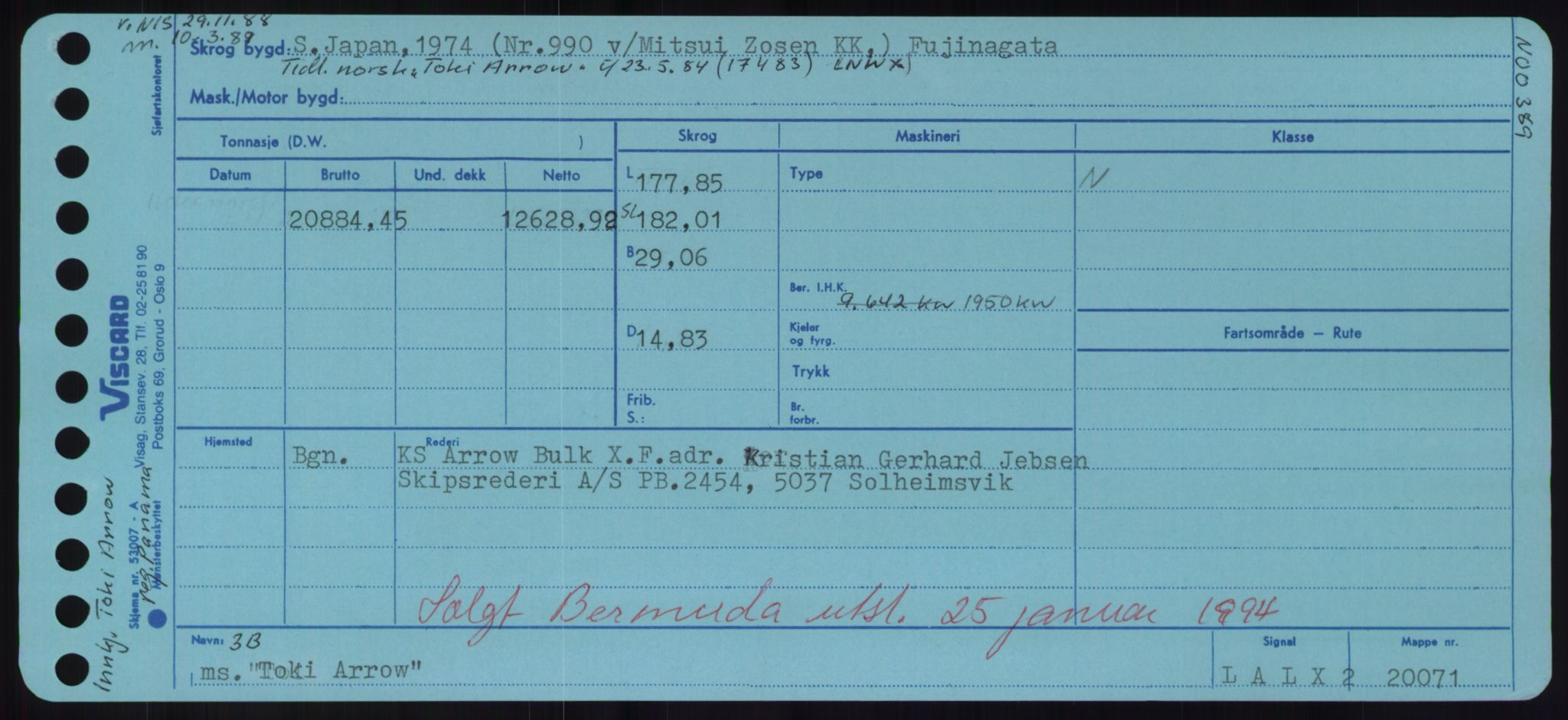 Sjøfartsdirektoratet med forløpere, Skipsmålingen, RA/S-1627/H/Hd/L0039: Fartøy, Ti-Tø, s. 127